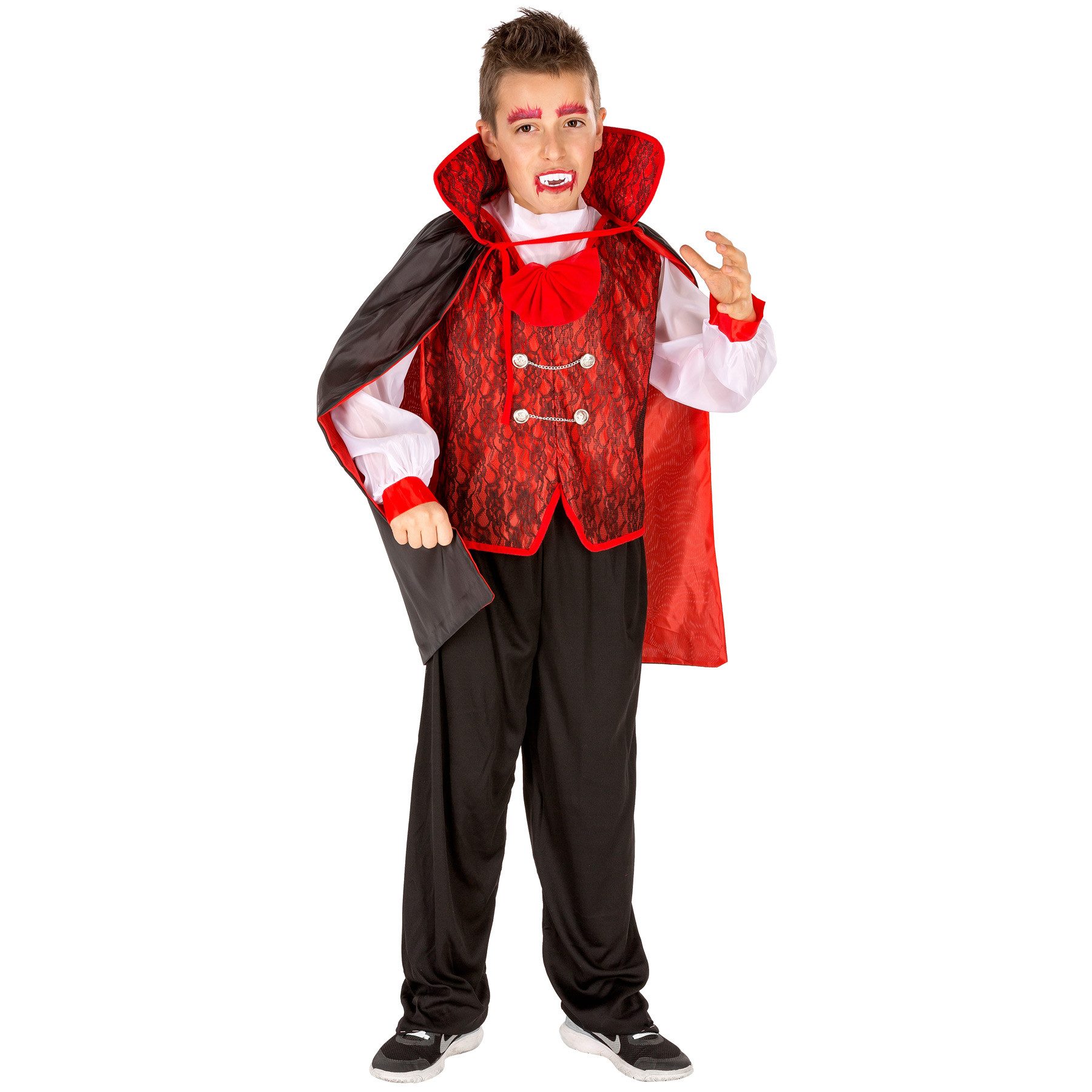 dressforfun Vampir-Kostüm Jungenkostüm Graf Dracula, Hemd mit Westenoptik
