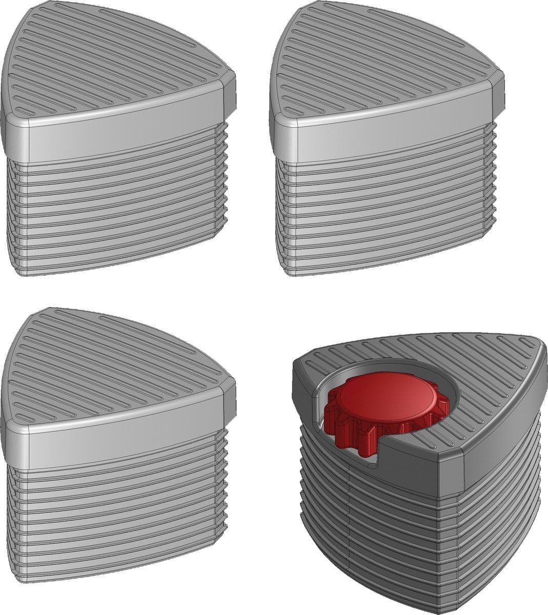 sieger Gartenstuhl Sieger 4er Fußkappenset für Tische 70mm x 70mm
