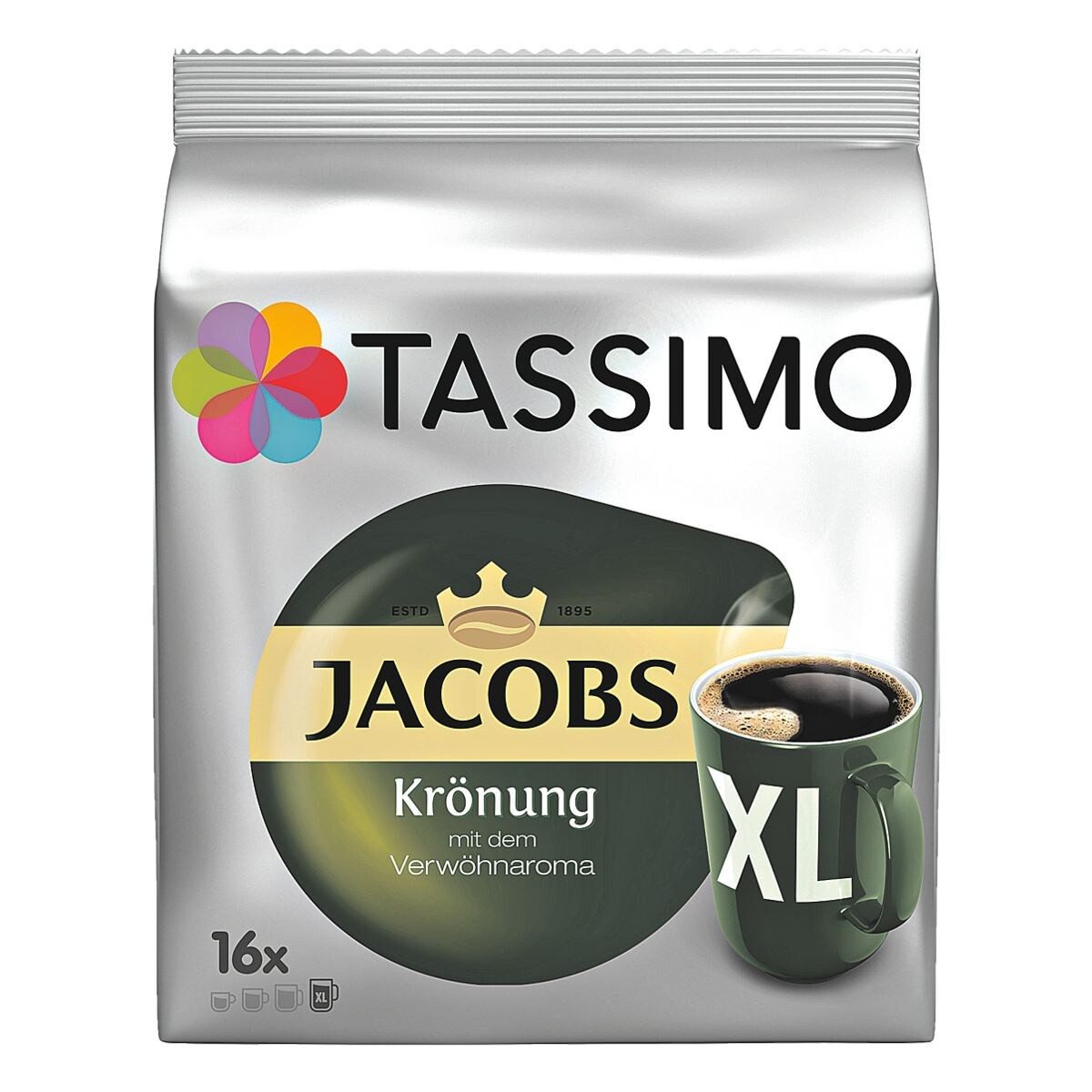 TASSIMO Kaffee Jacobs Krönung XL, 16 Stück