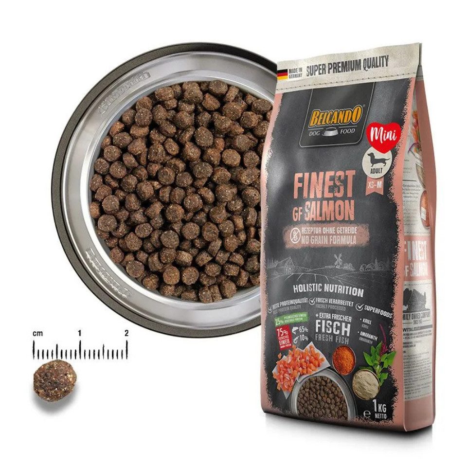 Belcando Finest GF Salmon - getreidefreies Trockenfutter für sensible Hunde, Trockenfutter für: Hunde