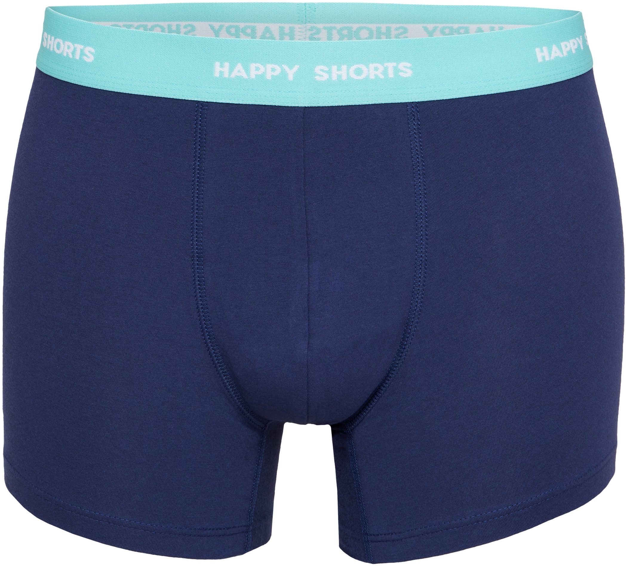 Pants Fun Boxershorts HAPPY SHORTS hawaii (1-St) marine Shorts Trunk blau 3er Boxer Pack Happy