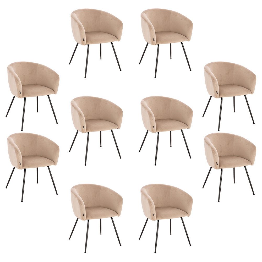 HOME DELUXE Polsterstuhl Esszimmerstuhl ARIA Samt günstig online kaufen
