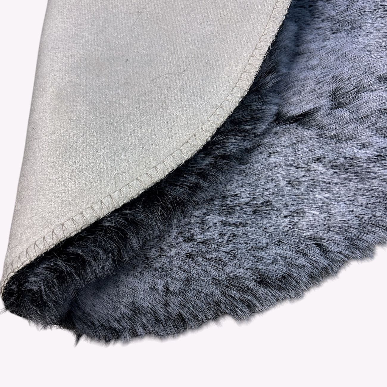 VIVA Home Tischläufer Tischläufer Dekofell Kuschelfell Ø 38 cm meliert (Stück, 1er Pack), meliertes Kunstfell