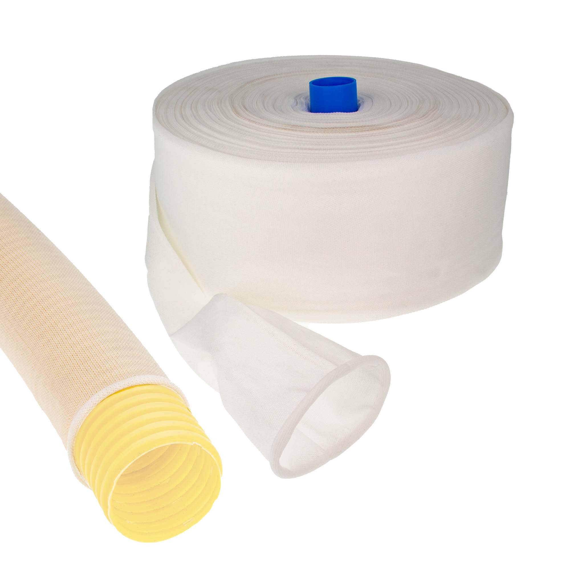 tecuro Drainagerohr Filterstrumpf - Filtervlies für Drainagerohr - Nylon - Meterware, für Rohr Ø 100 mm - DN 100