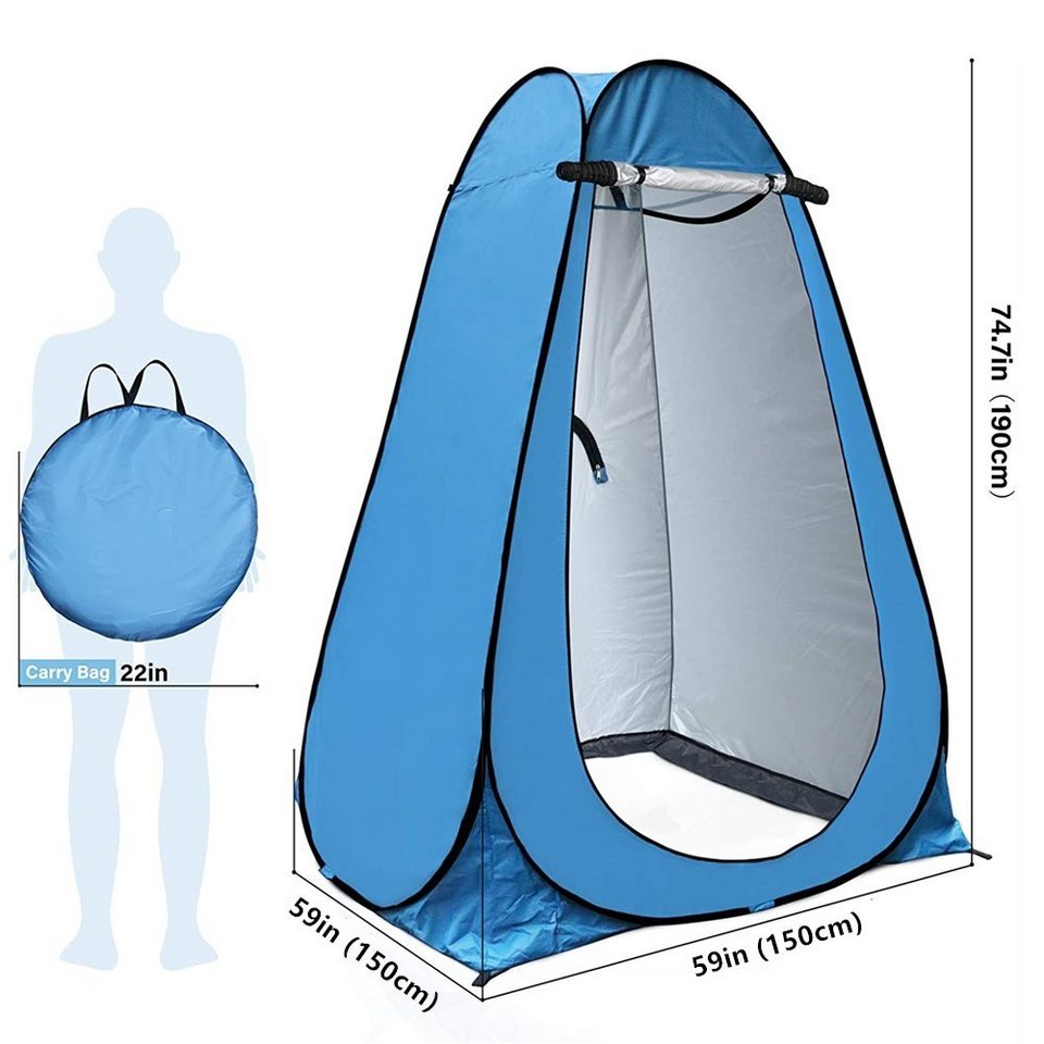 Pop Up Duschzelt Toilettenzelt Umkleidezelt Camping Zelt Beistellzelt Angelzelt