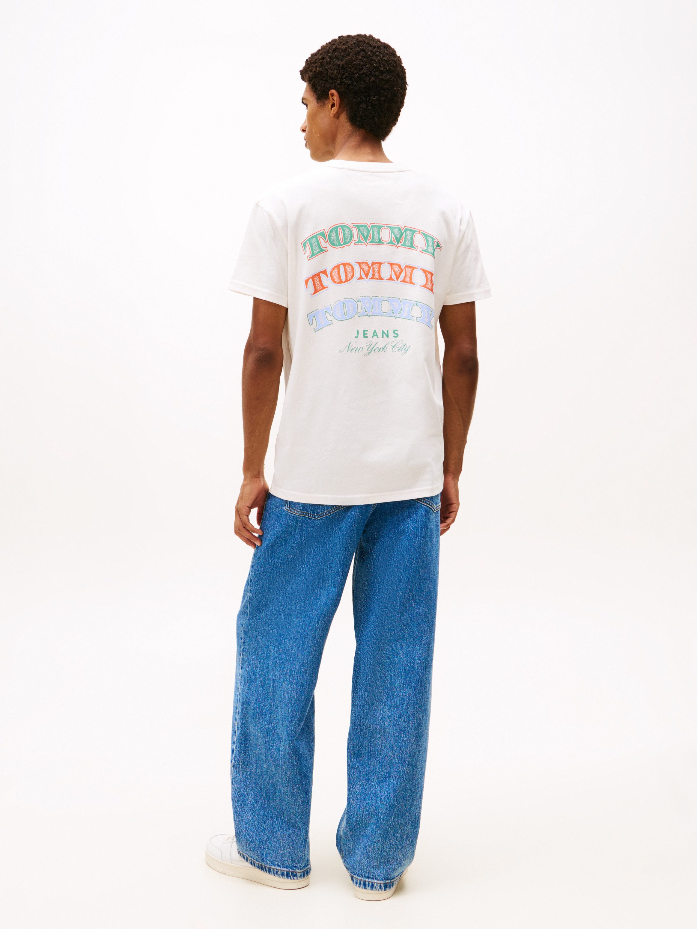 Tommy Jeans T-Shirt TJM REG DOLLAR STACK regular fit, Rundhals, mit Rückenprint