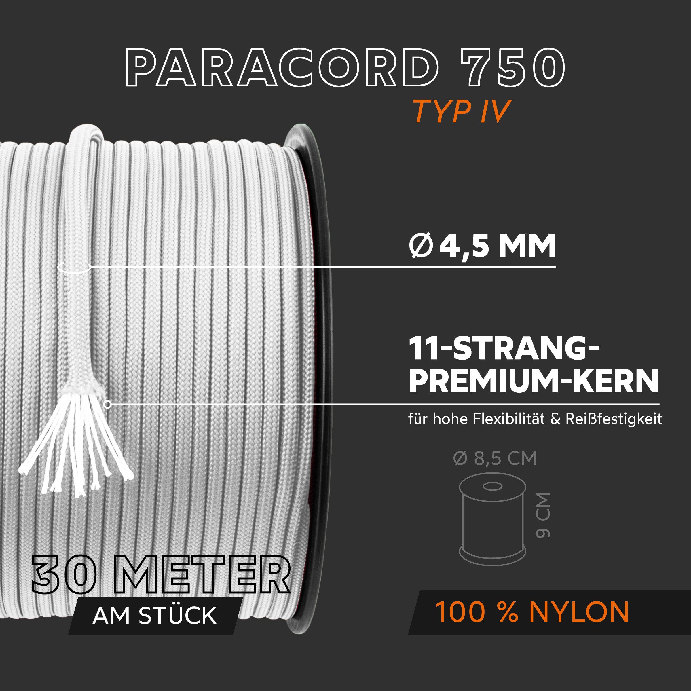 GO!elements Paracord 750 - 4,5mm Seil