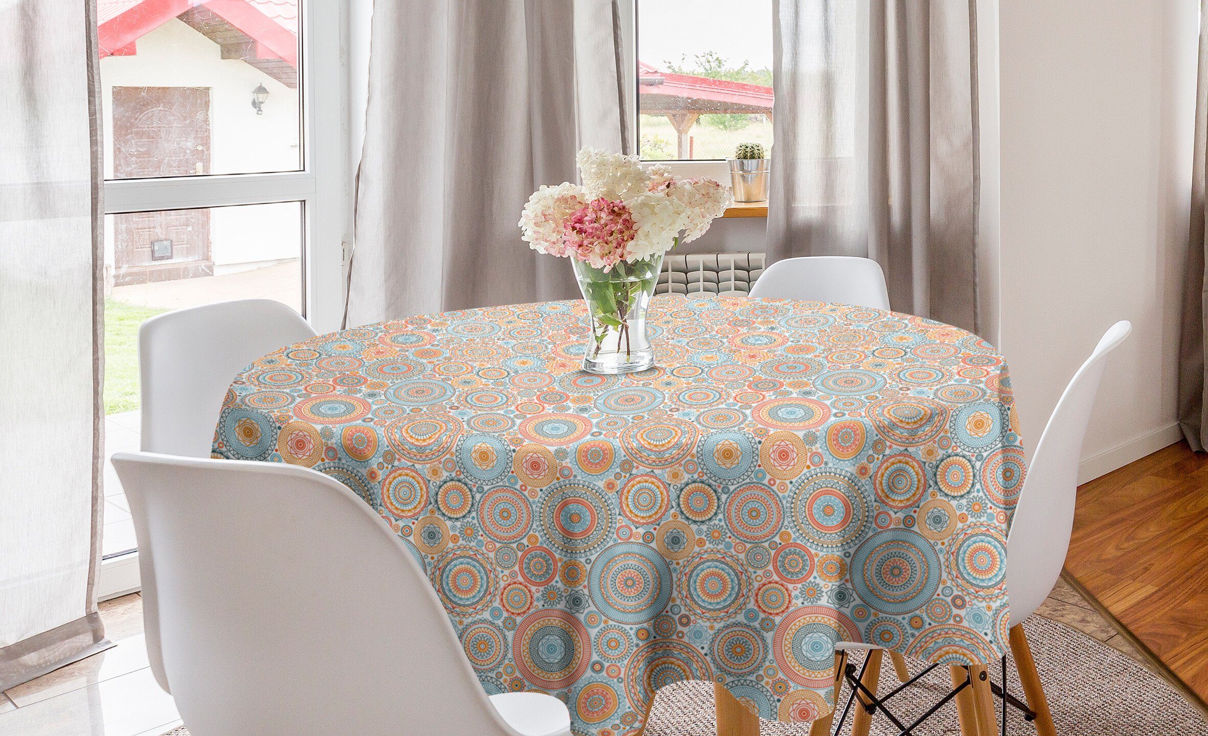 Tischdecke Tischdecke Dekoration, Kunst für Motive Kreis Mandala Abakuhaus Esszimmer Abdeckung Jahrgang Küche