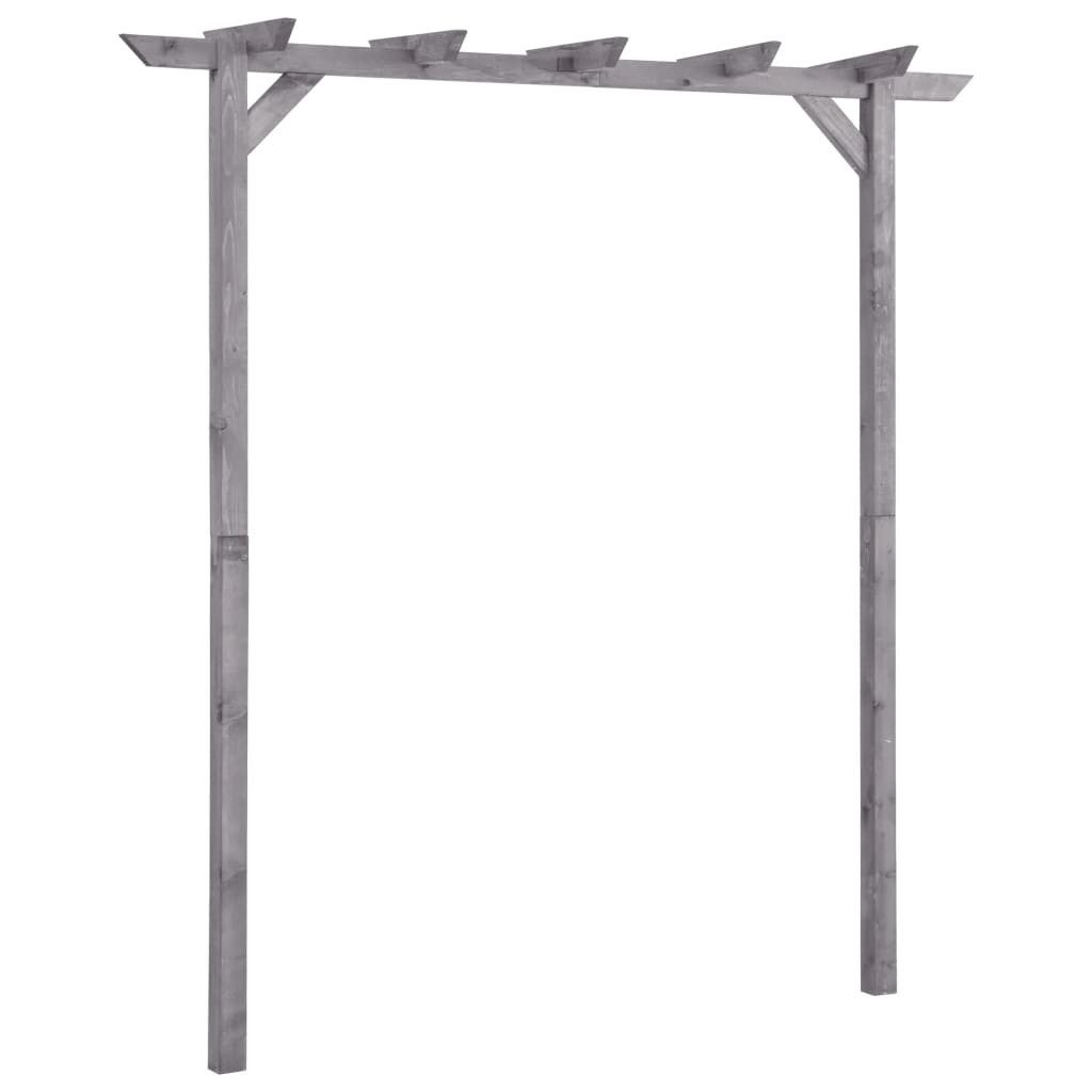 vidaXL Pergola Garten-Pergola Grau 200x40x205 cm Imprägniertes Kiefernholz, BxTxH: 40x40x205 cm, (1-tlg)