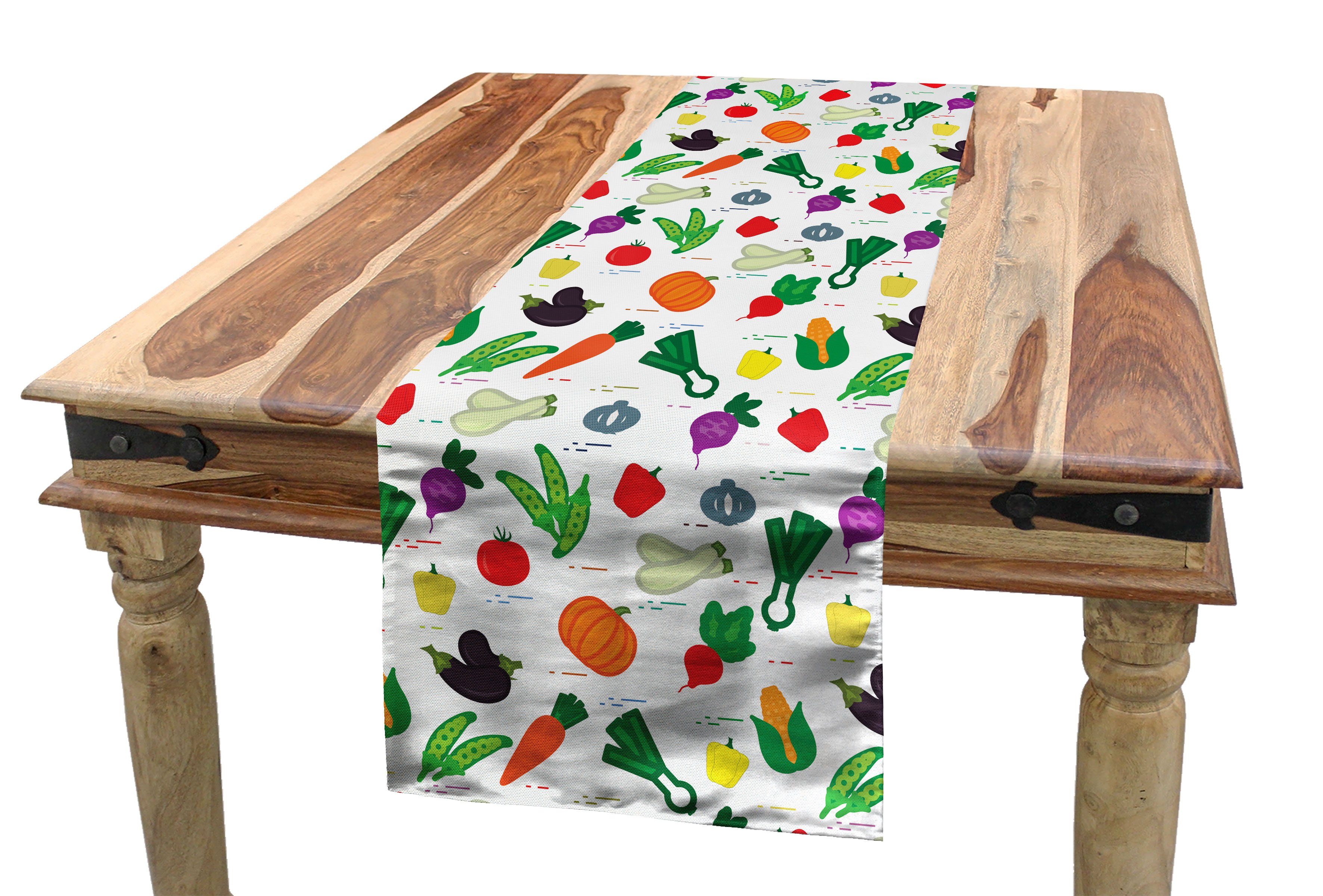 Zucchini-Paprikaschoten Tischläufer Abakuhaus Rechteckiger Tischläufer, Dekorativer Küche Esszimmer Gemüse
