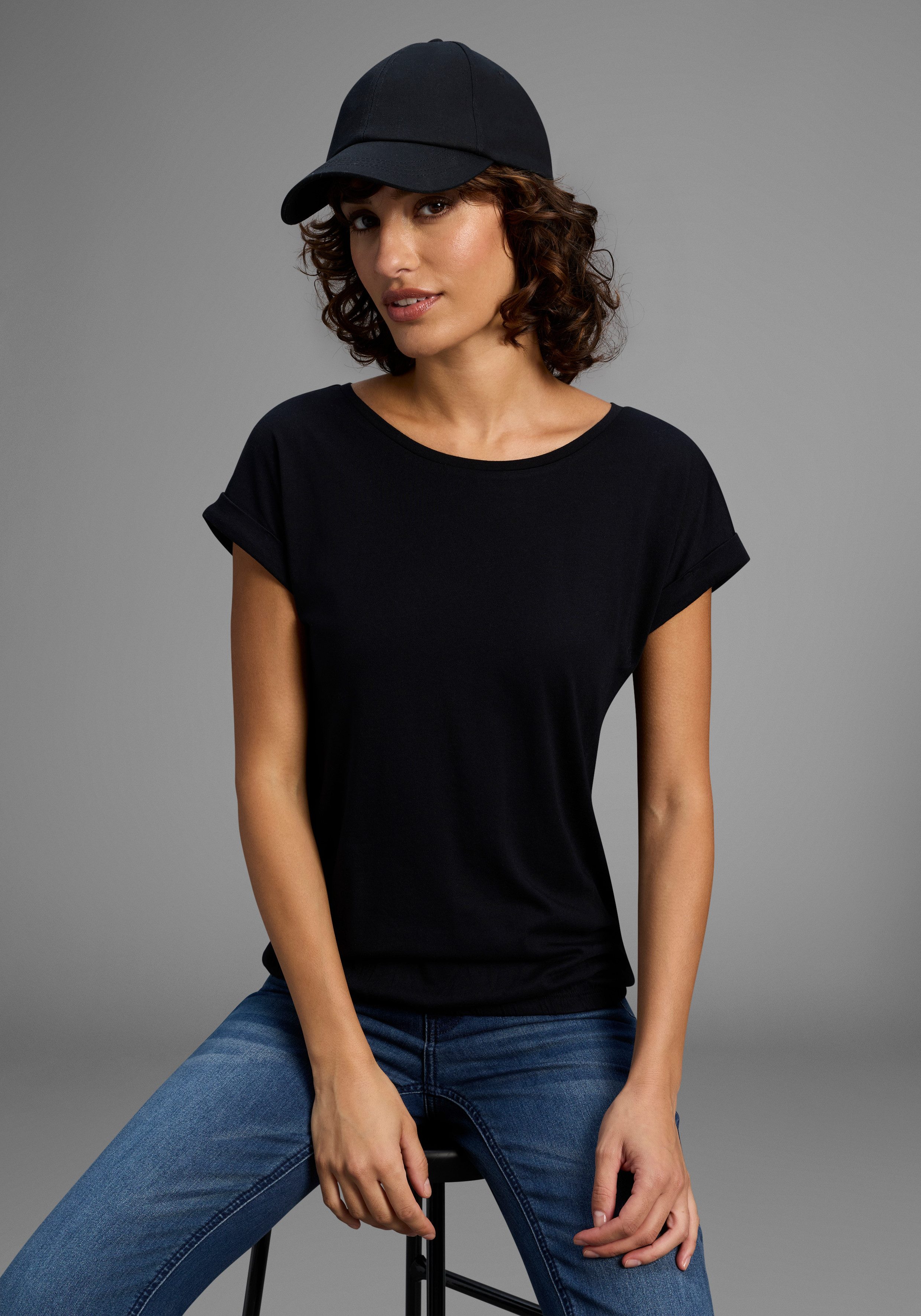 Flashlights T-Shirt Kurzarm, Saum mit Gummibund, günstig online kaufen