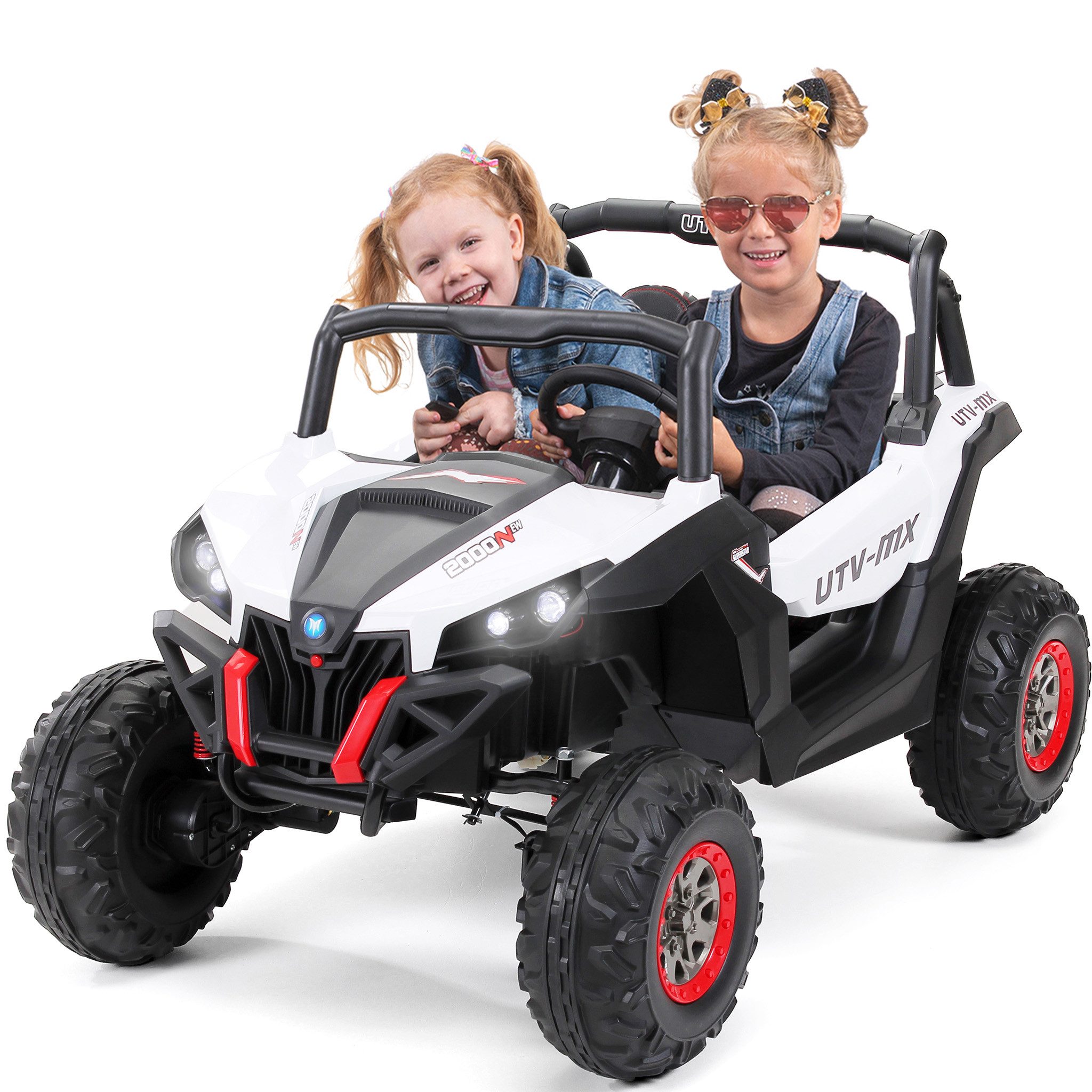Actionbikes Motors Elektro-Kinderauto Elektroauto UTV Buggy MX, Belastbarkeit 50 kg, (2-tlg), inkl. Fernbedienung - 4x 12 V Motoren - Softstart - ab 3 J.