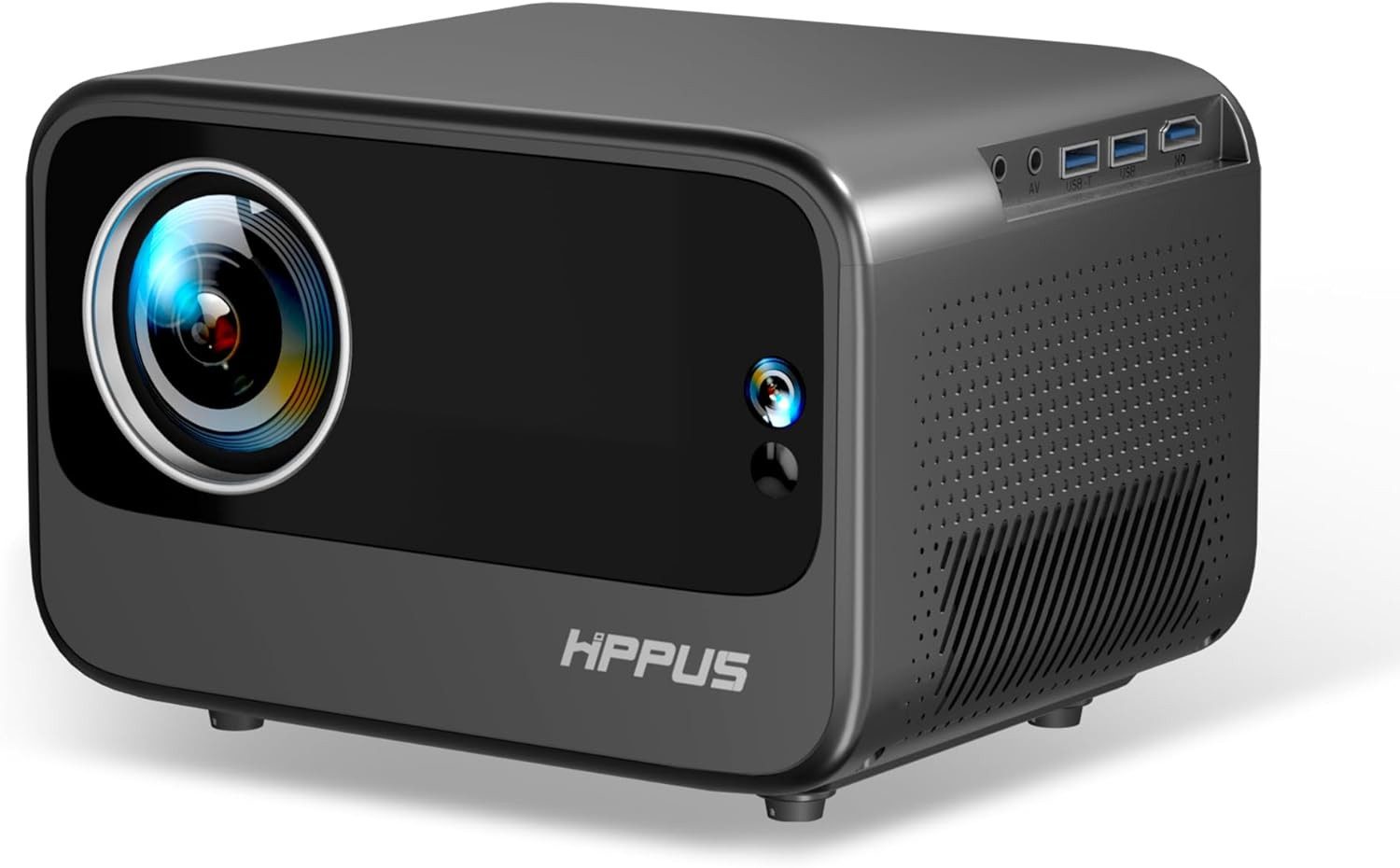 HIPPUS Auto Fokus/Keystone Outdoor Smart Portabler Projektor (1920*1080 px, mit eingebauten 8000+ Apps, Heim Projektor 300