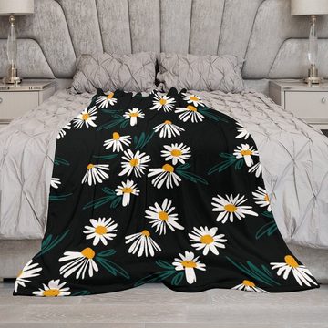 Wohndecke Decke für Zuhause Freizeit, mit Gänseblümchenmuster, Celya, Sofadecke Weiche Warme Couch Decken