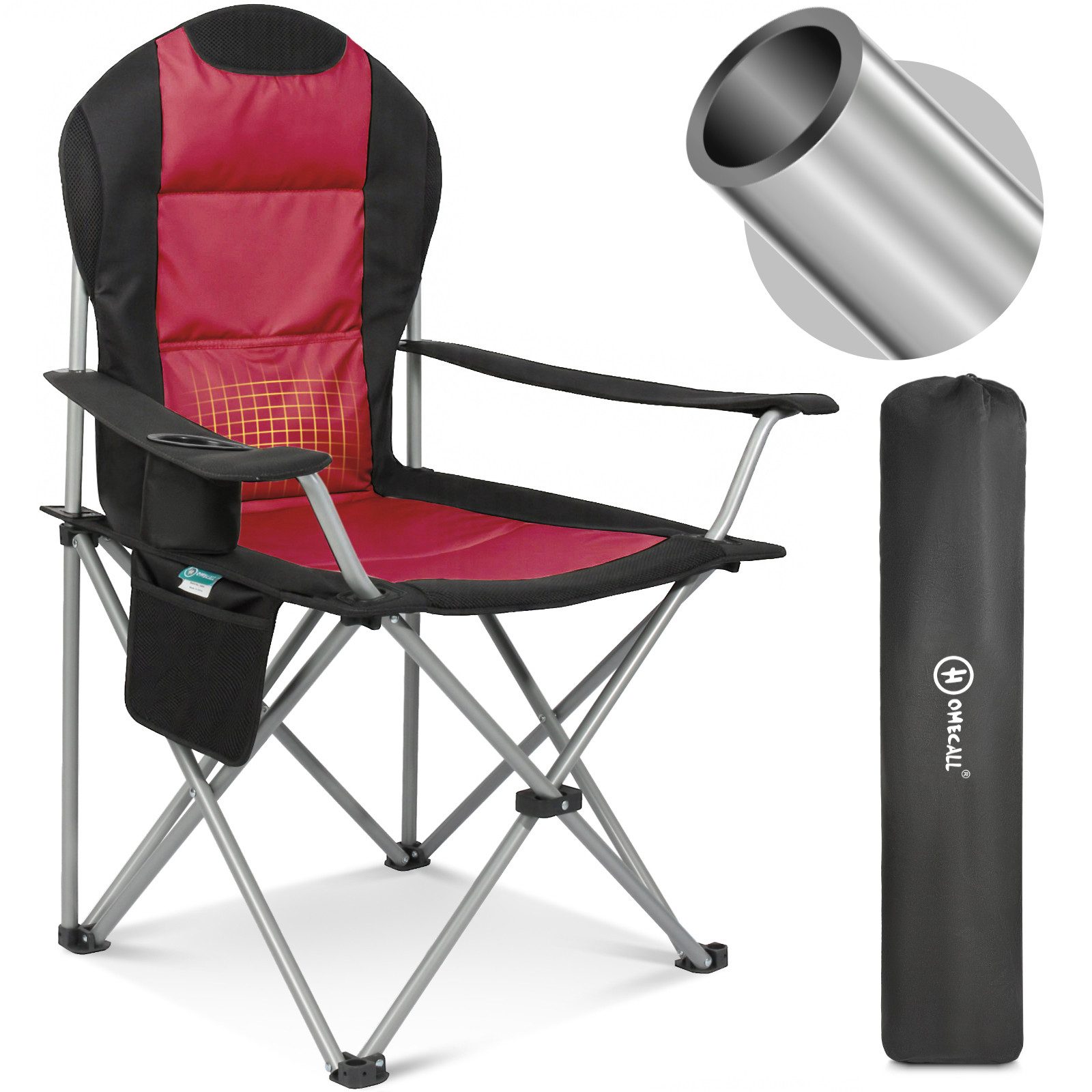 HOMECALL Campingstuhl Hochlehner 108cm mit Lendenwirbelstütze Klappstuhl An günstig online kaufen