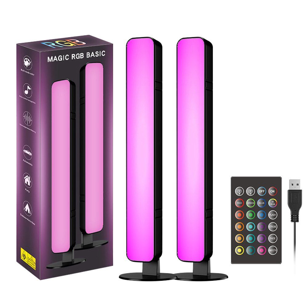 Rosnek LED Lichtleiste RGB, 16 Farben, dimmbar, Musiksyn, für Spielzimmer Bücherregal, RGB, TV-Ständer Deko, Fernbedienung