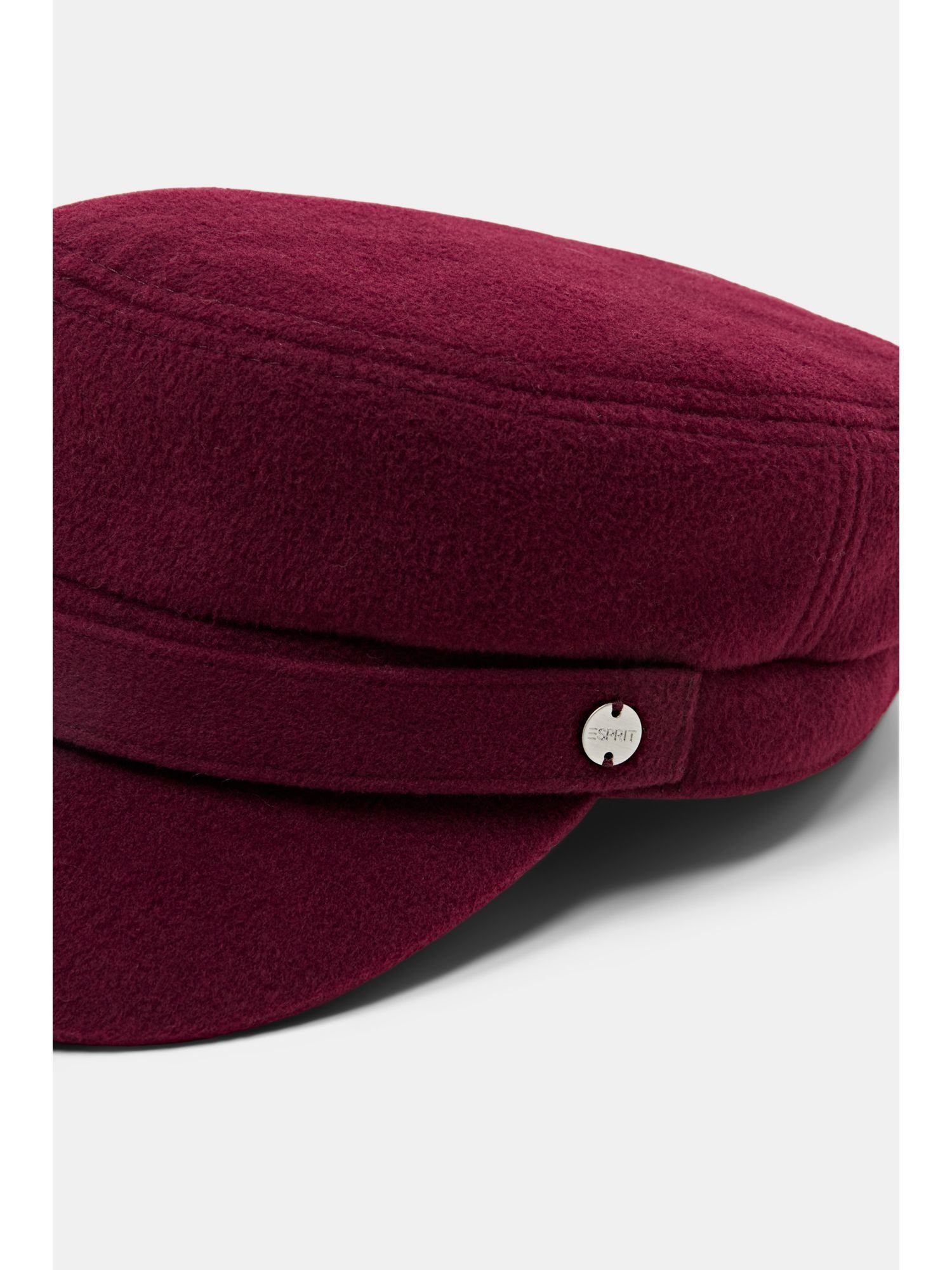 Esprit Filzmaterial aus AUBERGINE Schirmmütze Military-Cap