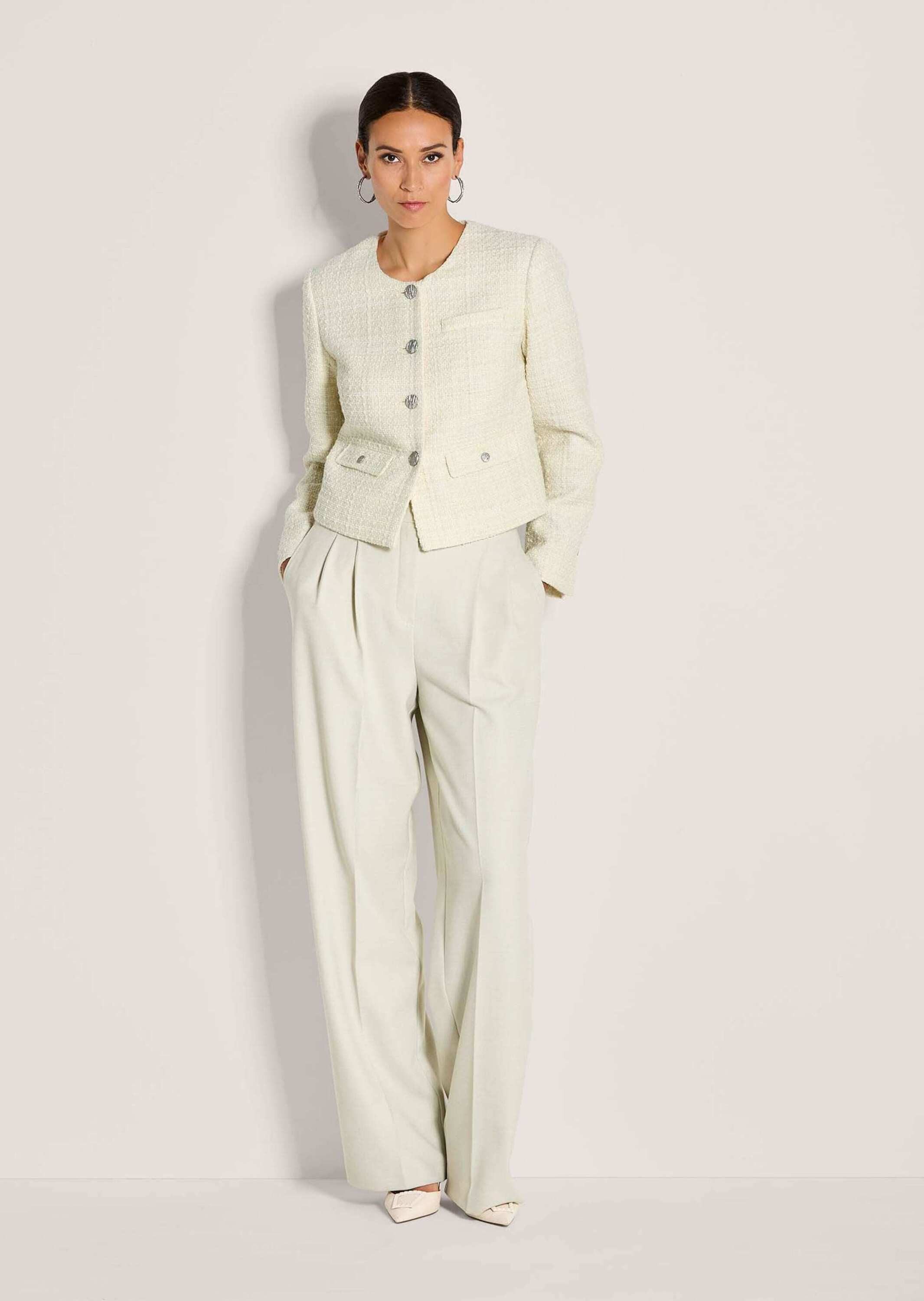 MADELEINE Kurzblazer Eleganter Tweed-Kurzblazer mit Metallknöpfen günstig online kaufen