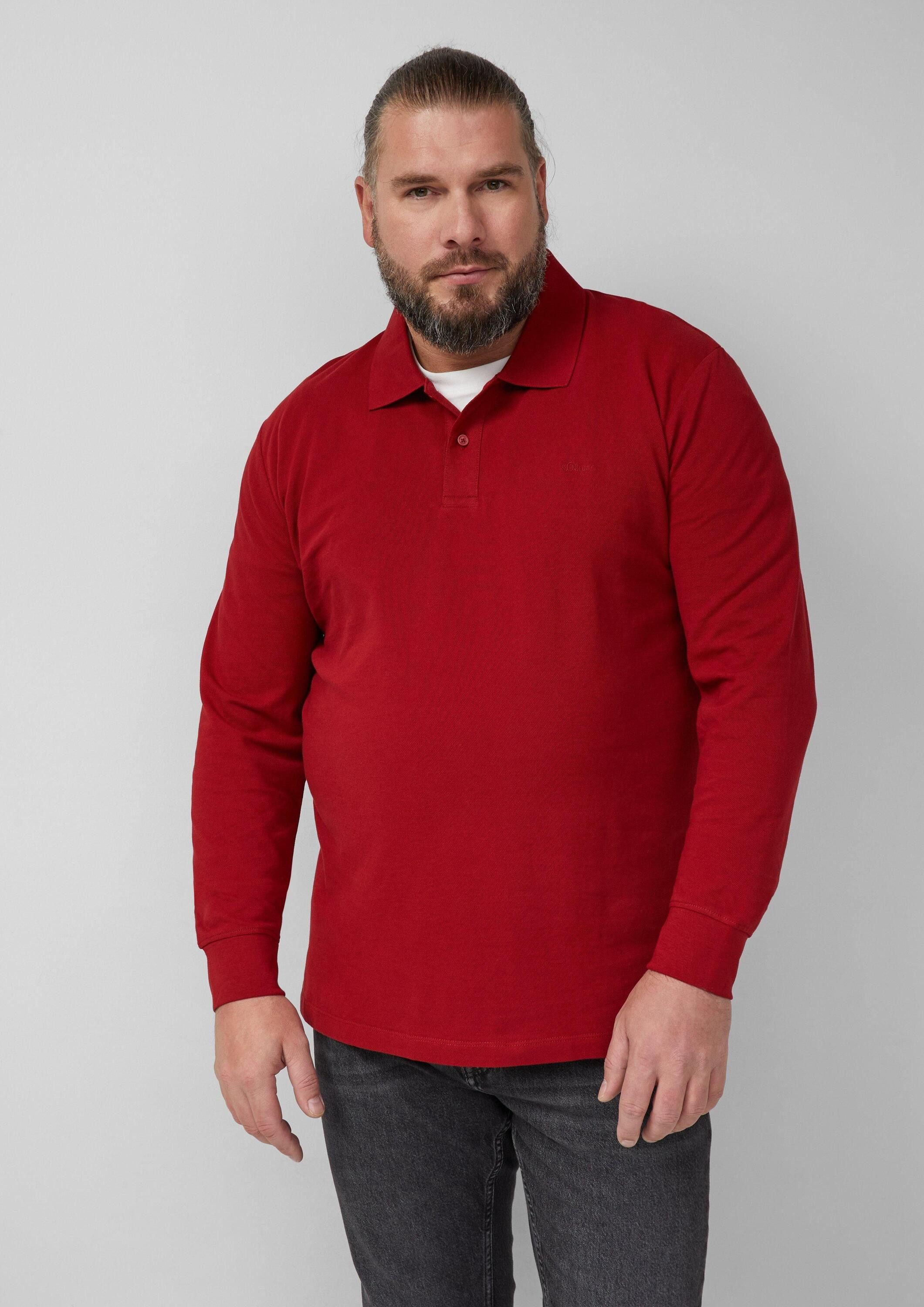 Langarmshirt Polo-Shirt