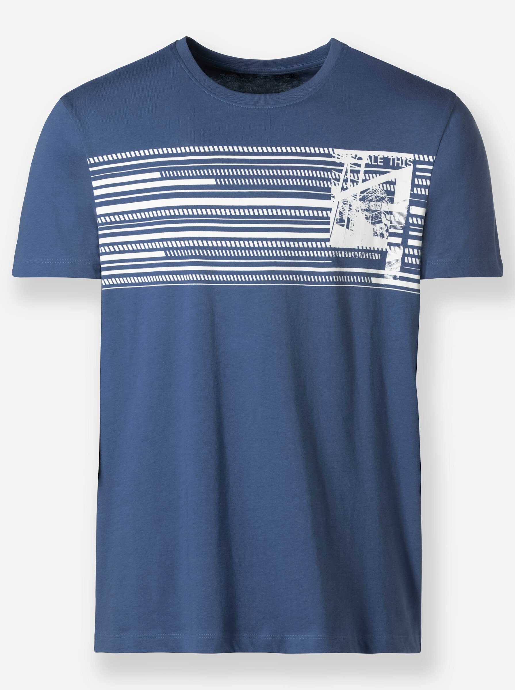 weiß + jeansblau WEIDEN WITT (2-tlg) T-Shirt