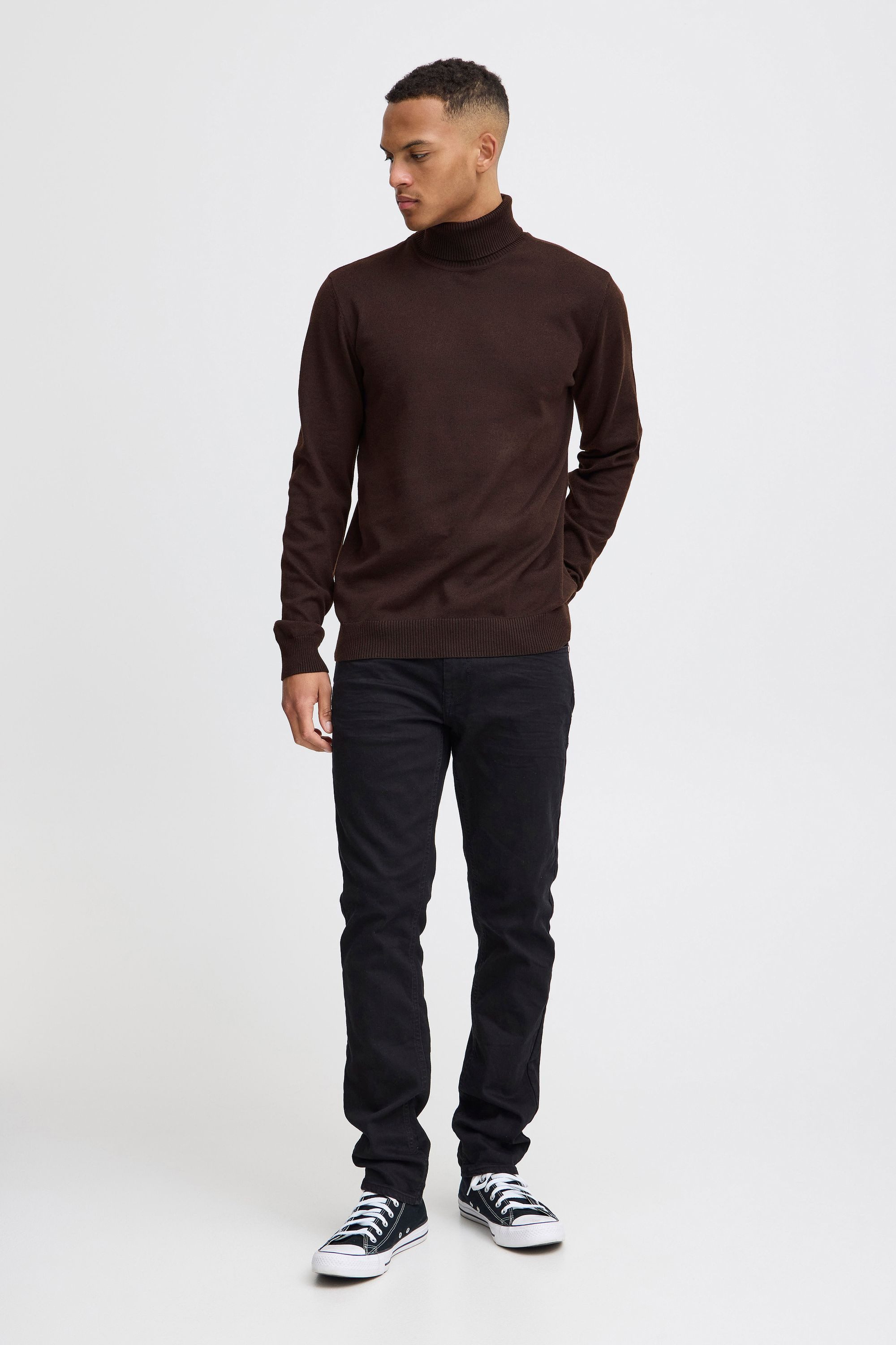 Blend Strickpullover BHBruton V-neck Stilvoller Strickpullover mit Rollkragen