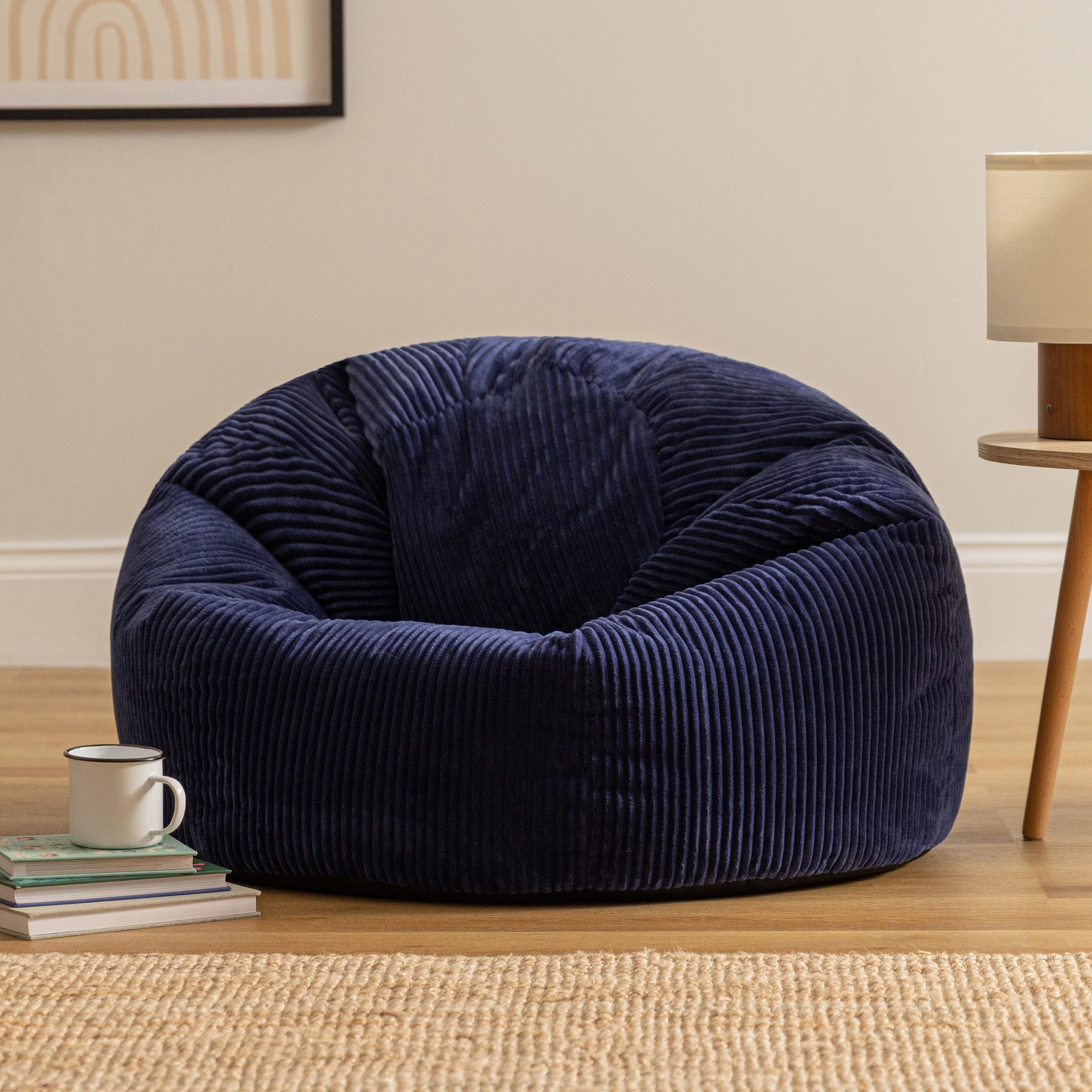 icon Sitzsack Sitzsack Erwachsene aus Cord flauschig „Kingston“, 85x50cm, Made in Germany, für Erwachsene & Kinder, mit Füllung – Bild 3 von 5