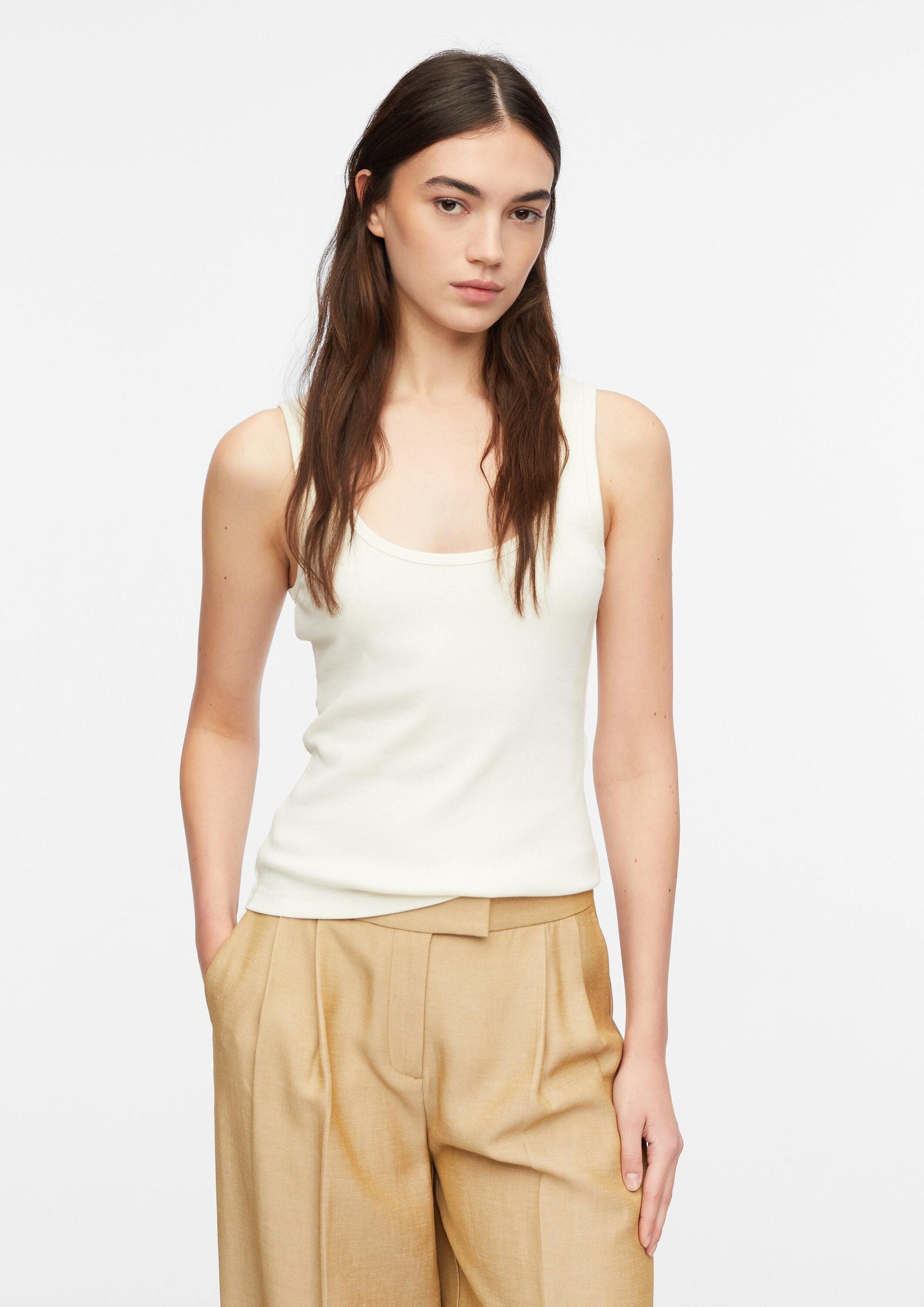 comma Muskelshirt T-Shirt Geripptes Tanktop