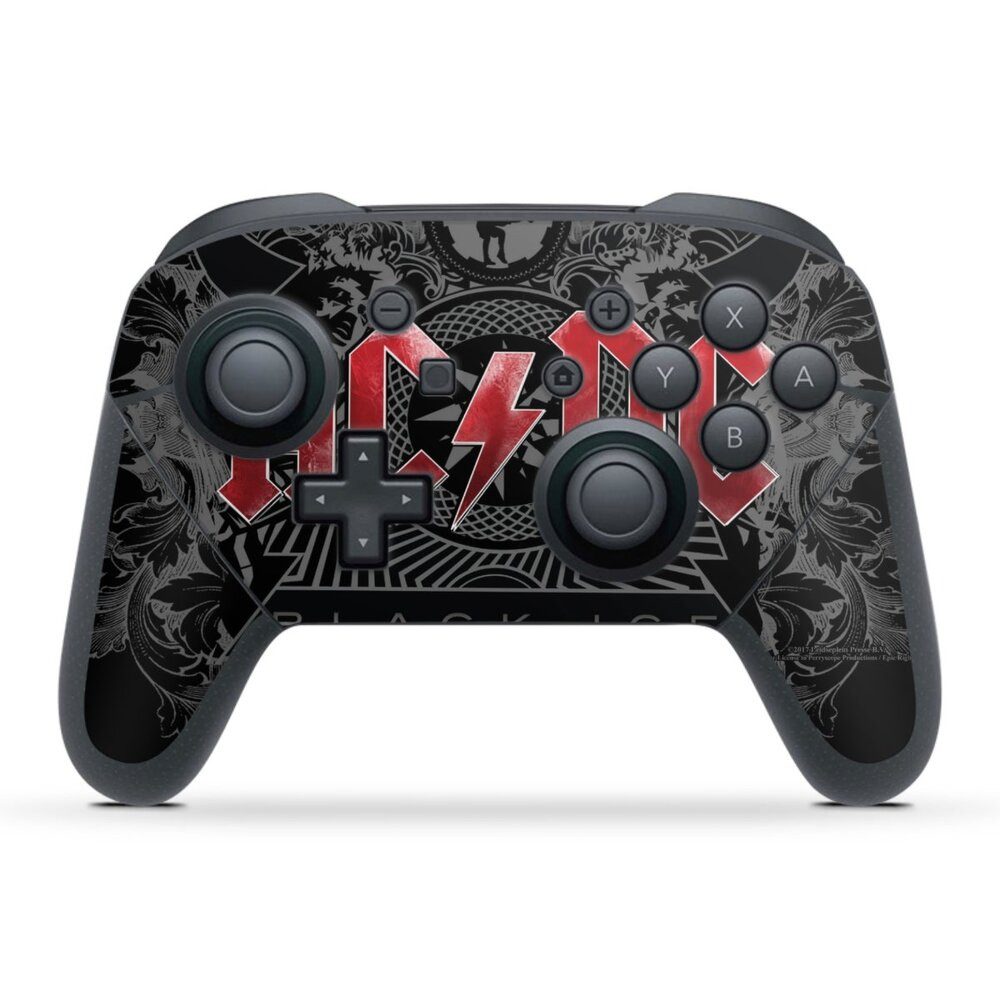 DeinDesign Konsolen-Cover ACDC Fanartikel Black Ice ACDC black ice, Nintendo Switch Pro Controller Skin Aufkleber Sticker Folie