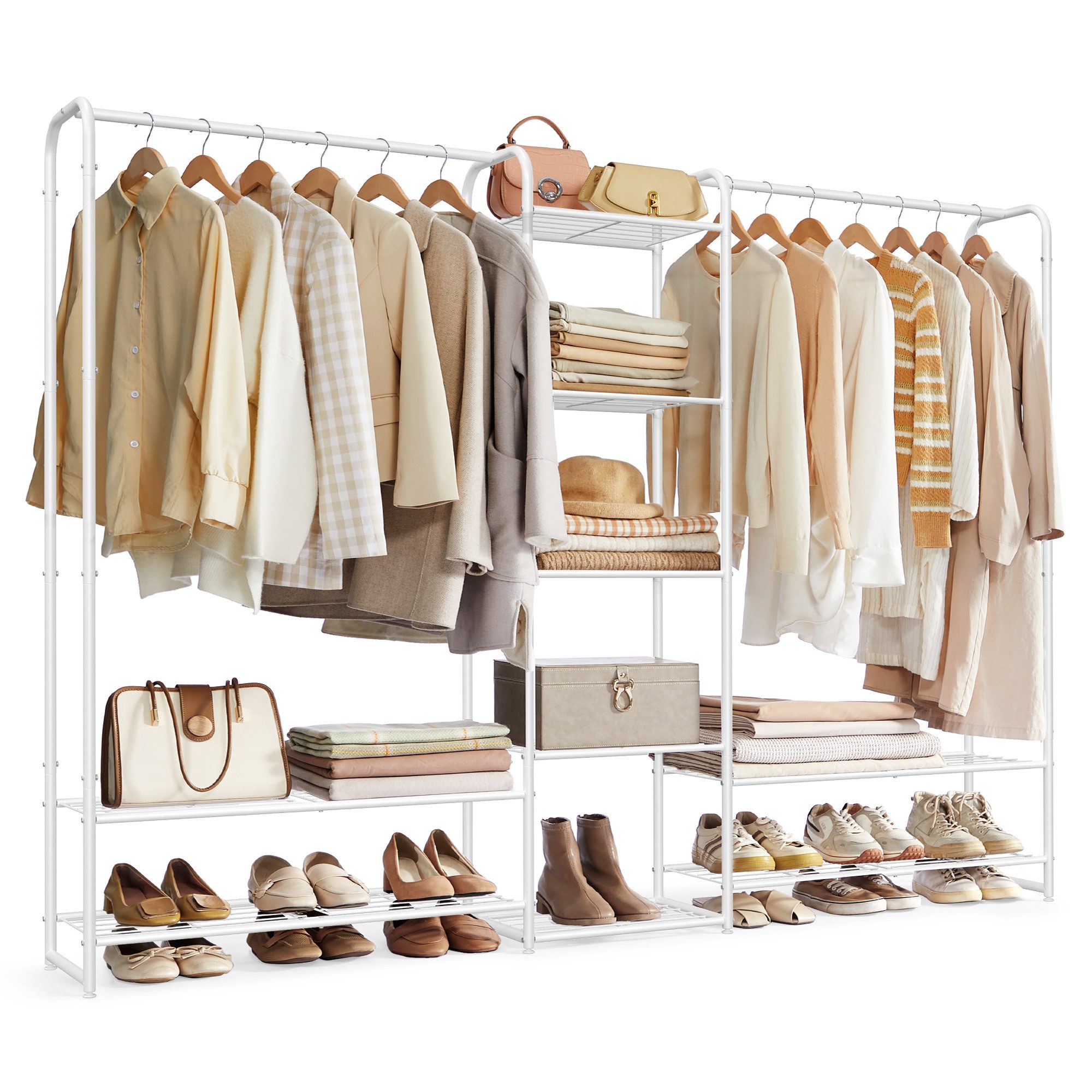 SONGMICS Kleiderständer offener Kleiderschrank, Garderobenständer mit Ablag günstig online kaufen