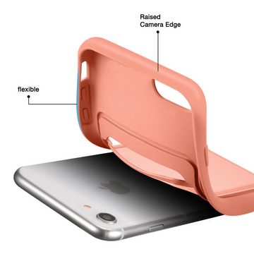 CoolGadget Handyhülle Rosa als 2in1 Schutz Cover Set für das Apple iPhone 7 / 8 / SE 2 4,7 Zoll, 2x Glas Display Schutz Folie + 1x Case Hülle für iPhone 7 8 SE 2