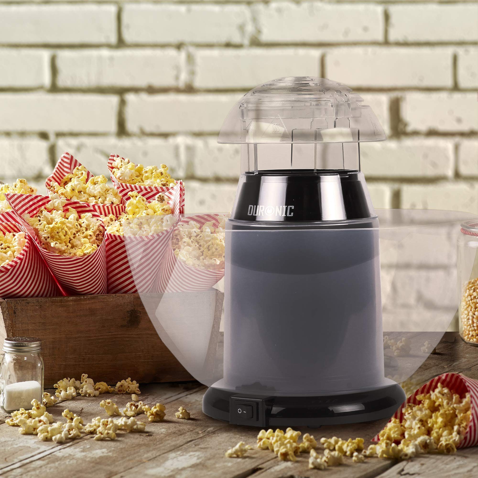 ohne & Fett Duronic Watt Popcornmaschine, POP50 Heißluft Öl, BK Popcornmaschine, 1200