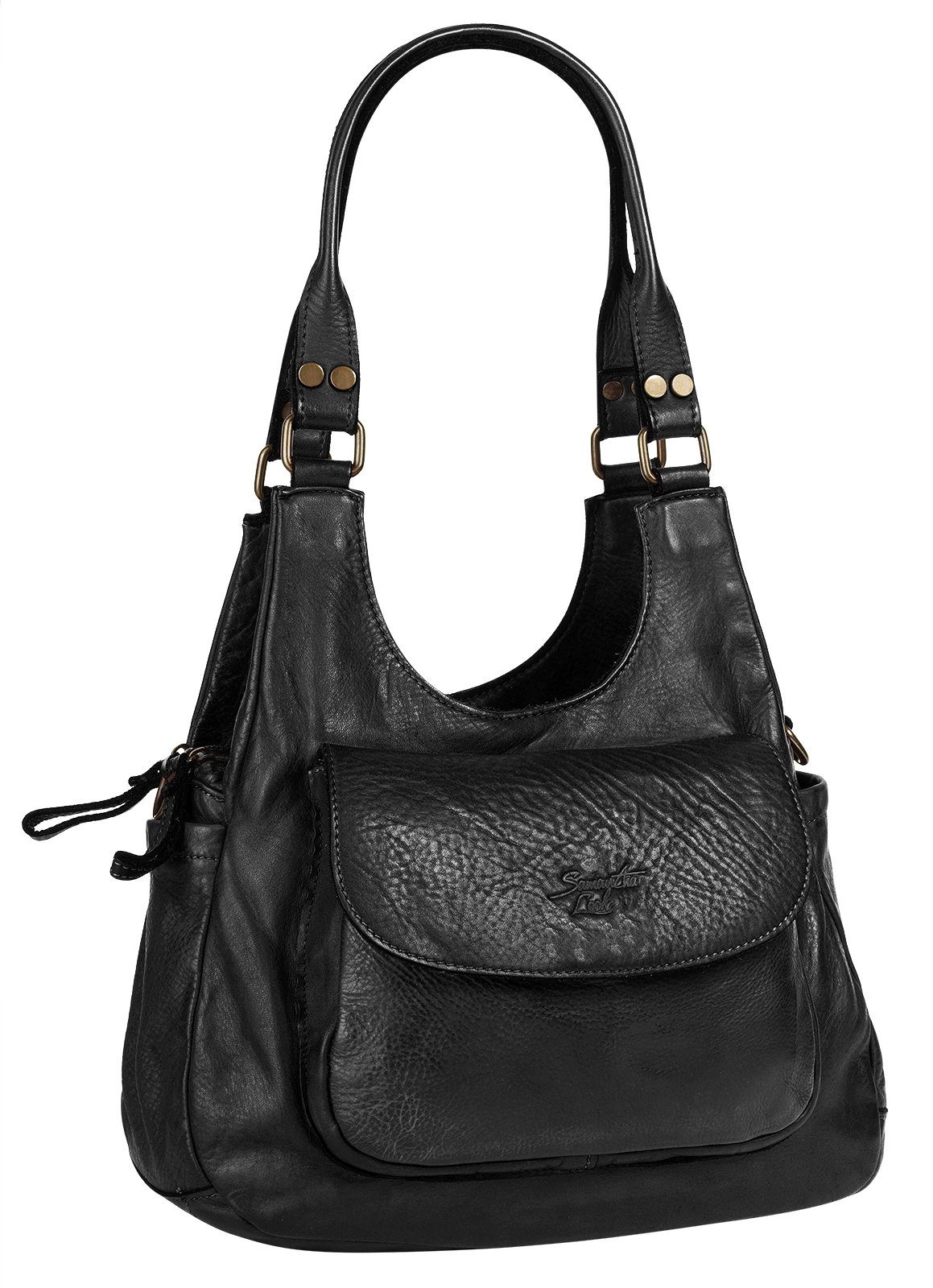 Samantha Look Umhängetasche, echt Leder, Made in Italy günstig online kaufen