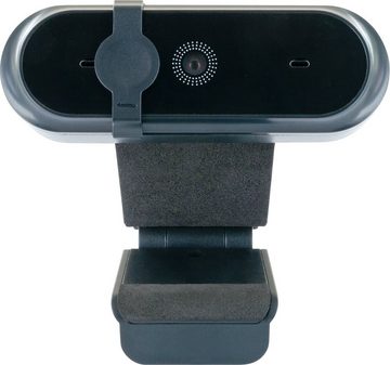 Schwaiger WCM10 Webcam (1280 x 720 Pixel, für Video Calls und digitale Besprechungen geeignet, Mikrofon mit Rauschunterdrückung, integrierte Privacy Abdeckung und Clip zum Befestigen)