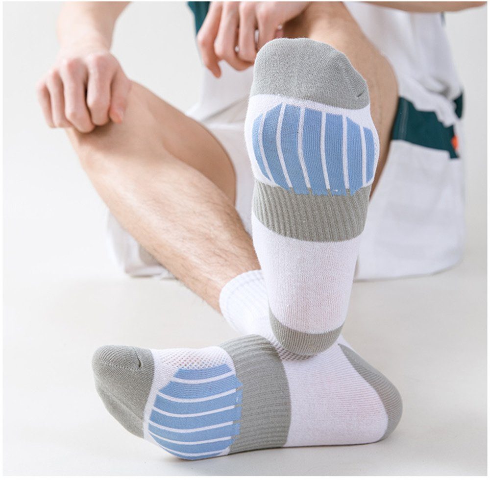Dekorative Sneakersocken 5 Paar für Socken Mid-Tube Männer Socken und Frauen, Weiß Sportsocken, (5-Paar)
