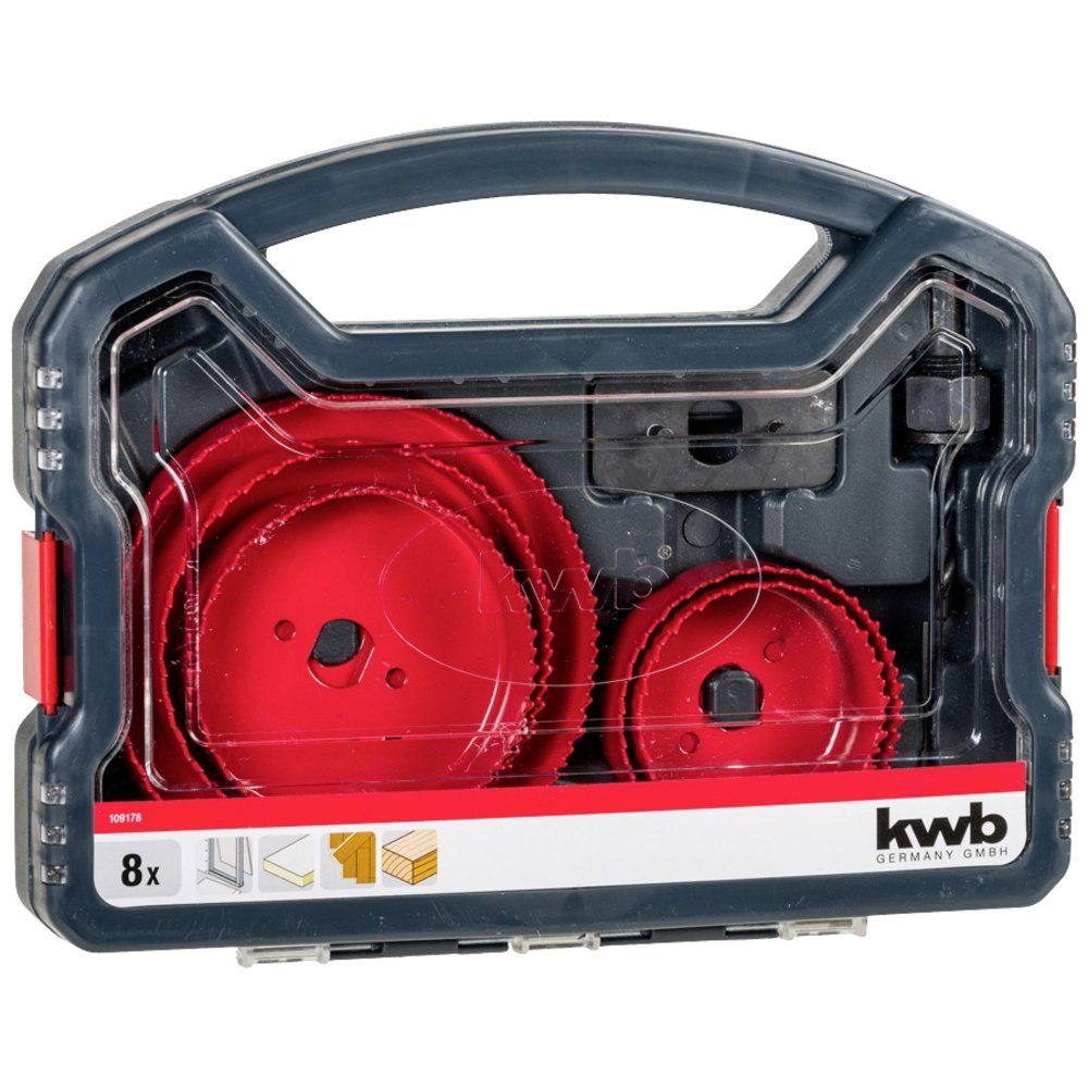 kwb Bohrkrone kwb 109178 Lochsägen-Set 8teilig 67 mm, 76 mm, 89 mm, 102 mm, 127 mm