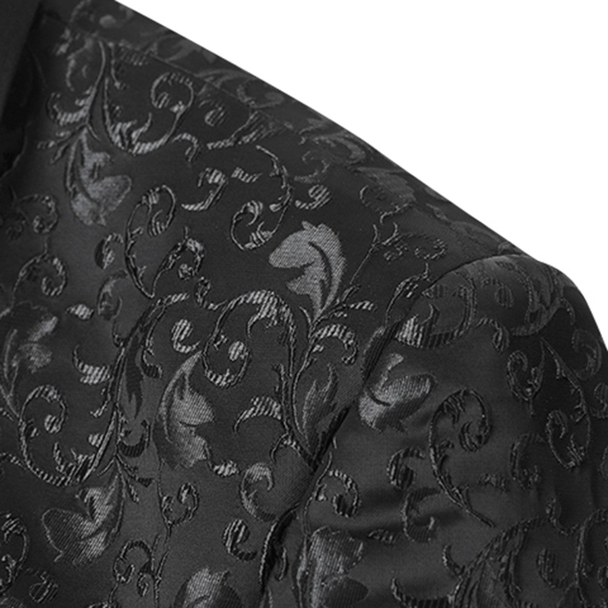 Allthemen Smokingsakko Herren Sakko Bunt Jacquard Glitzer Smokingjacke für Hochzeit – Bild 4 von 5