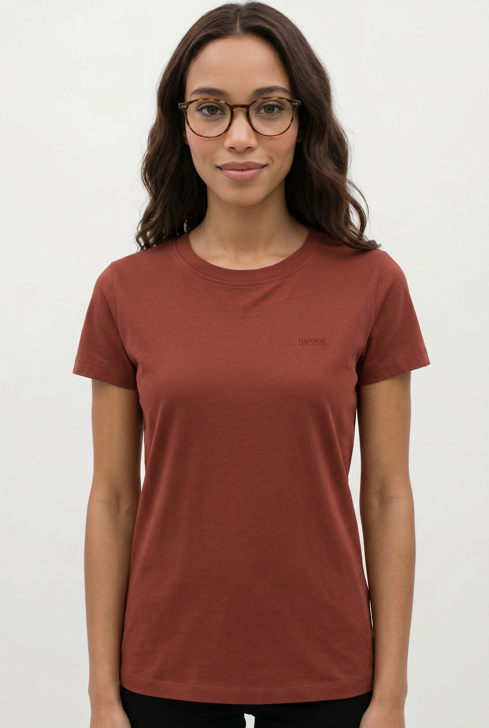BOSS ORANGE T-Shirt Esogo Premium Damenmode mit Logo