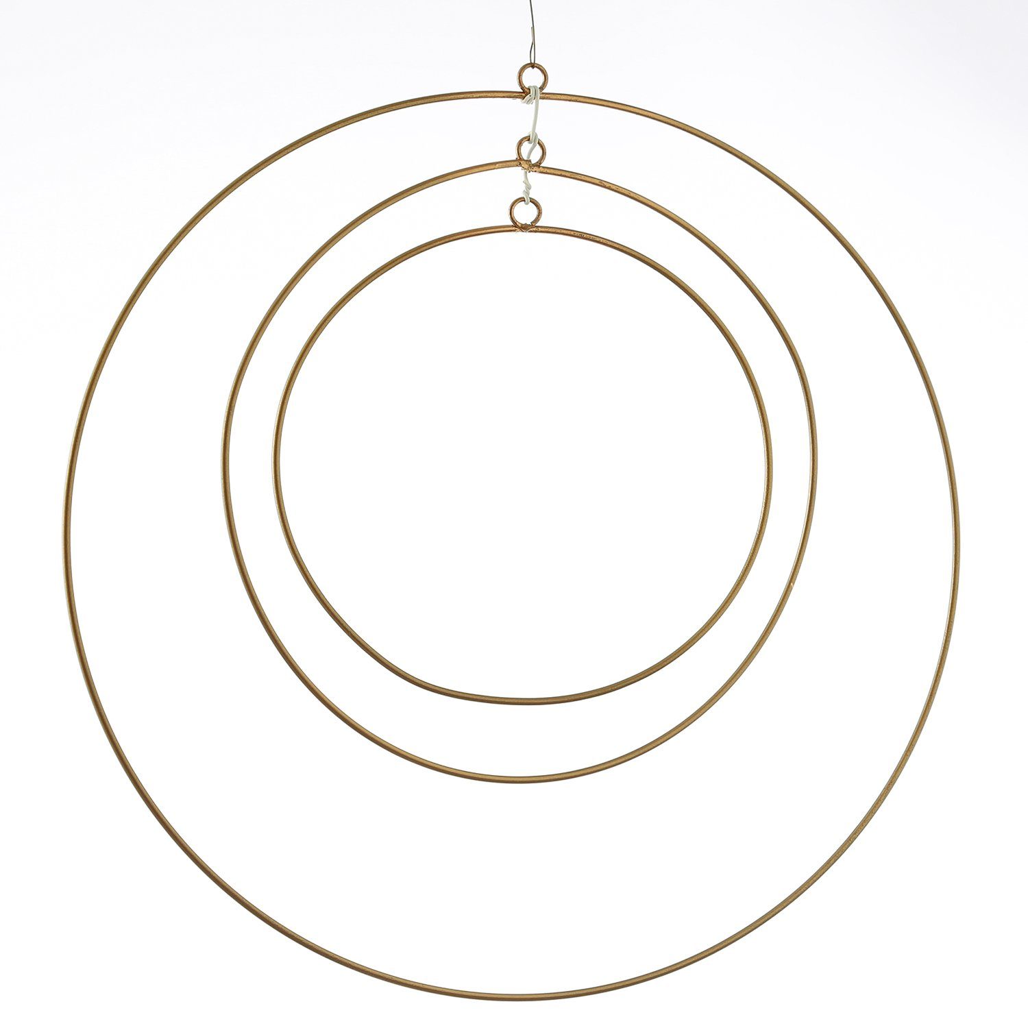 MARELIDA Dekoobjekt Dekoring Metallringe mit Aufhängeösen DIY Basteln 50/40/30cm 3St gold (3 St) | Deko-Objekte