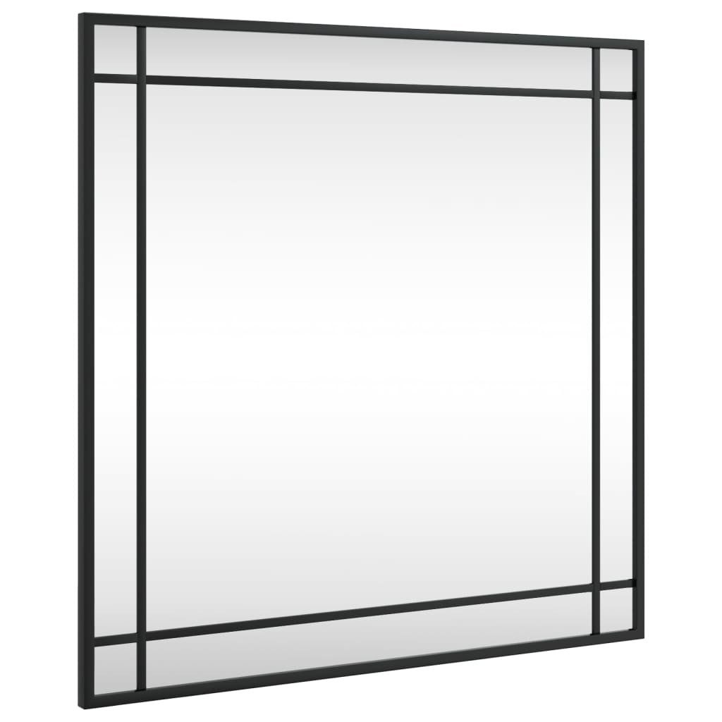 vidaXL Spiegel Wandspiegel Schwarz 60x60 cm Quadratisch Eisen (1-St)