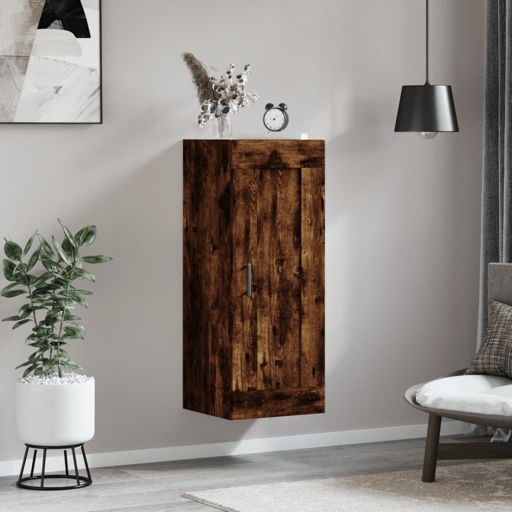 vidaXL Hängeschrank Wandschrank Räuchereiche 34,5x34x90 cm Holzwerkstoff (1-St)
