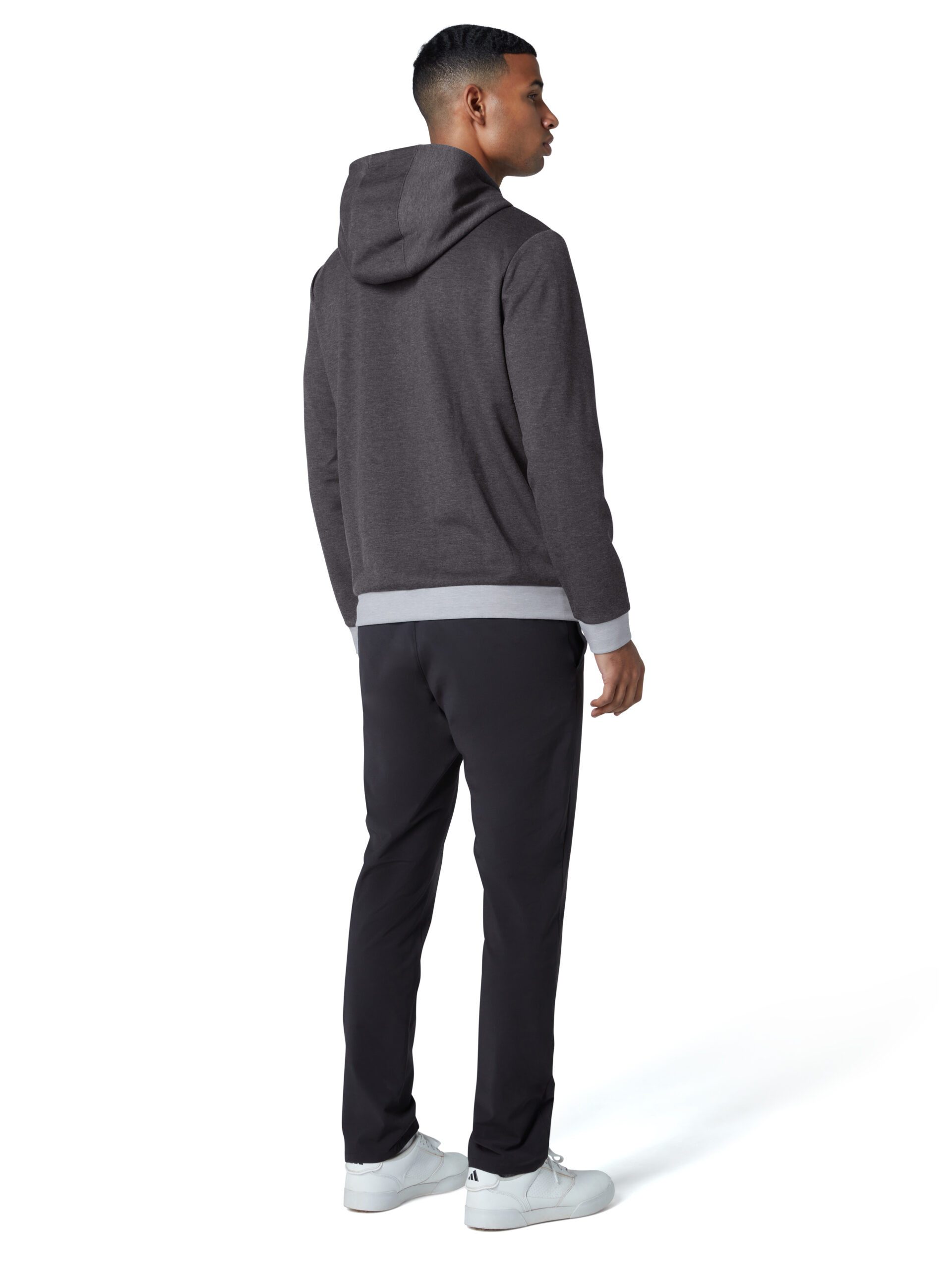 Original Penguin Longsweatshirt Penguin Hoodie Earl Caviar-Grau Herren