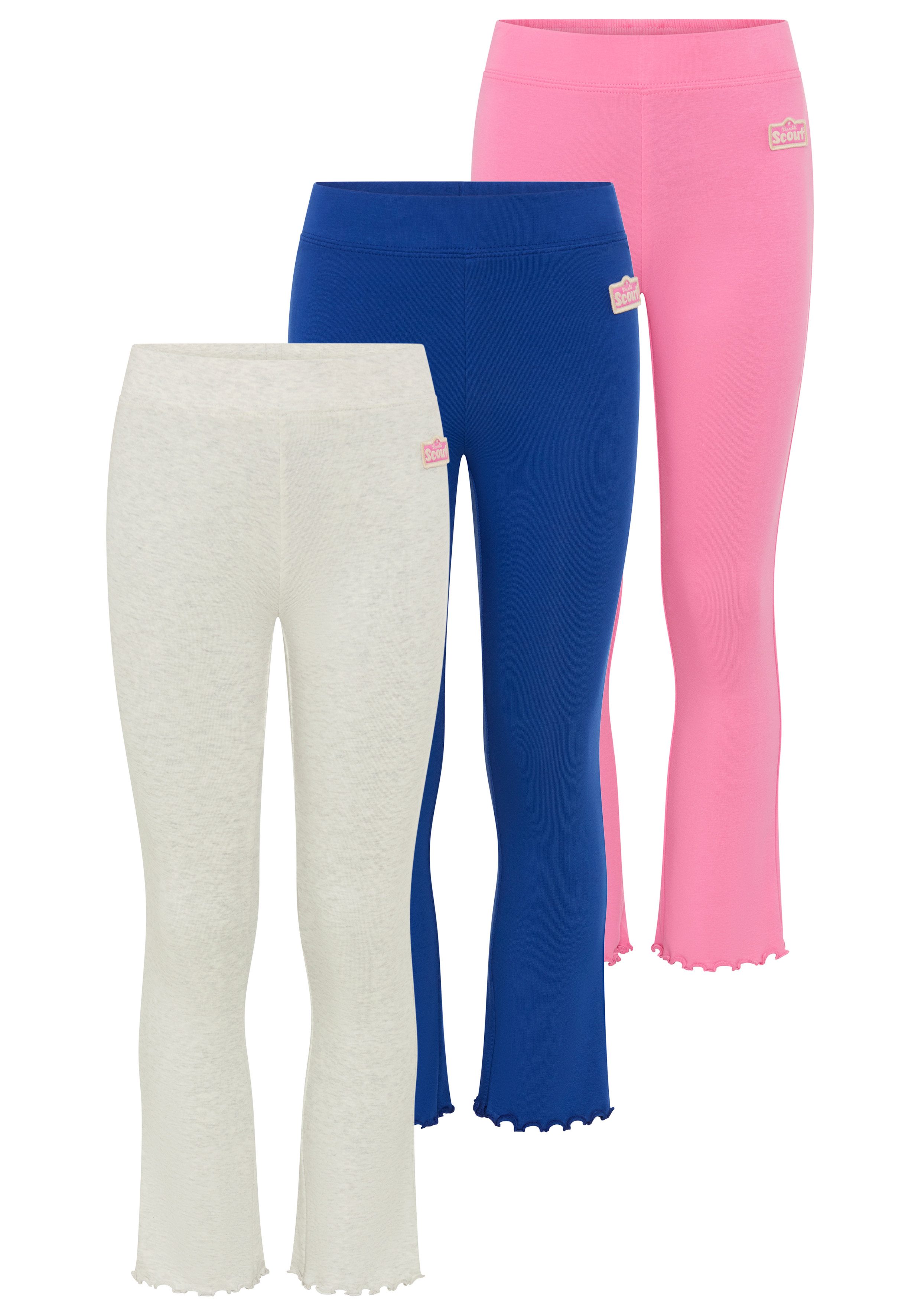 Scout Schlaghose 3er Packung Schlag-Leggings - NEU von SCOUT (Packung, 3) ausgestellte Passform, für Mädchen, mit Badge-Applikation. € 36,99, (€ 12,33 pro 1 Stk).