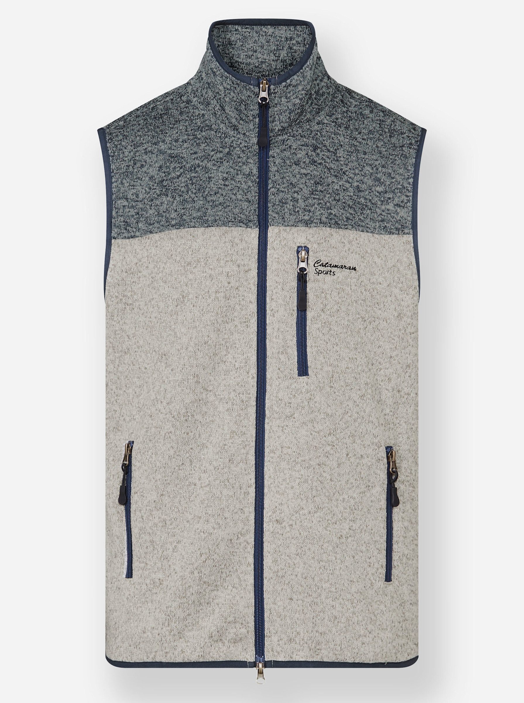 Witt Trainingsshirt Strickfleece-Weste Ärmellos