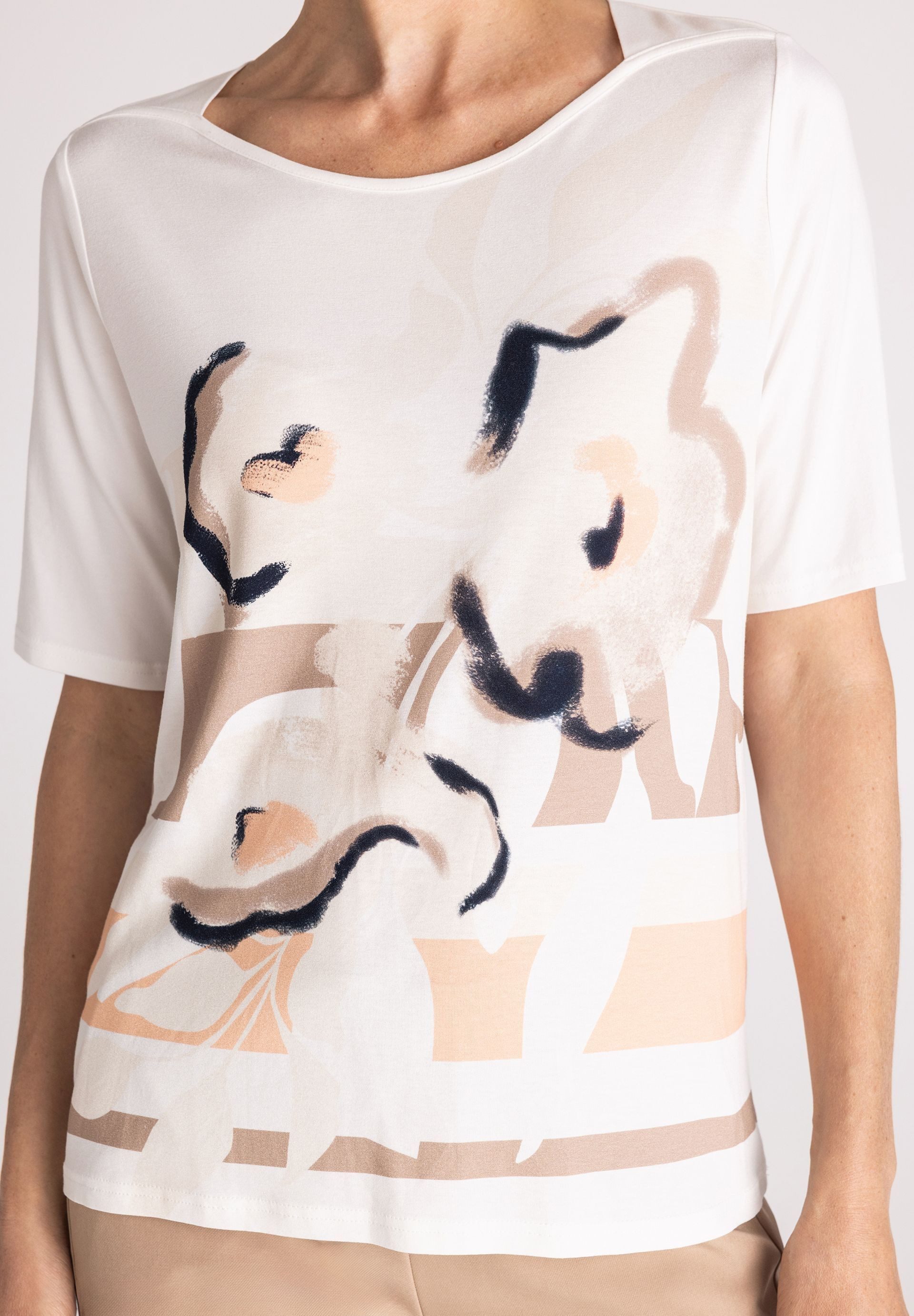 FRANK WALDER T-Shirt mit Printmix