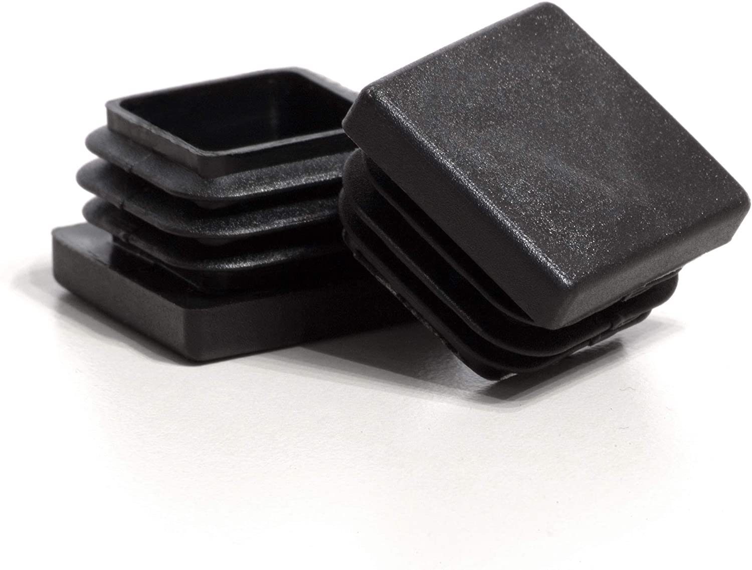 Enkotrade Endkappe Lamellenstopfen, (4-St), Schwarz, quadratisch, 10 x 10 mm, UV-beständig. Made in Germany