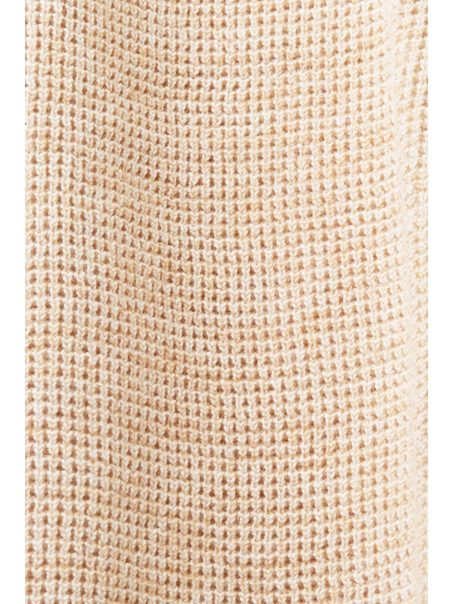 % Esprit Cardigan mit LIGHT Baumwolle 100 (1-tlg) V-Ausschnitt, Strickjacke BEIGE