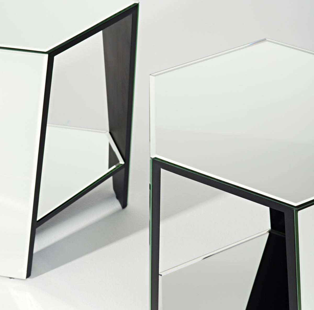 Beistelltisch x Luxus - 40 x Beistelltisch Designermöbel H. 56 cm Spiegelglas Casa 45 Padrino