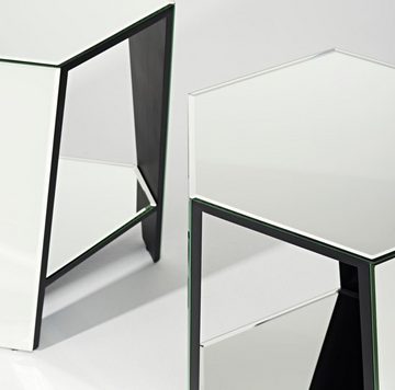 Casa Padrino Beistelltisch Luxus Spiegelglas Beistelltisch 45 x 40 x H. 56 cm - Designermöbel