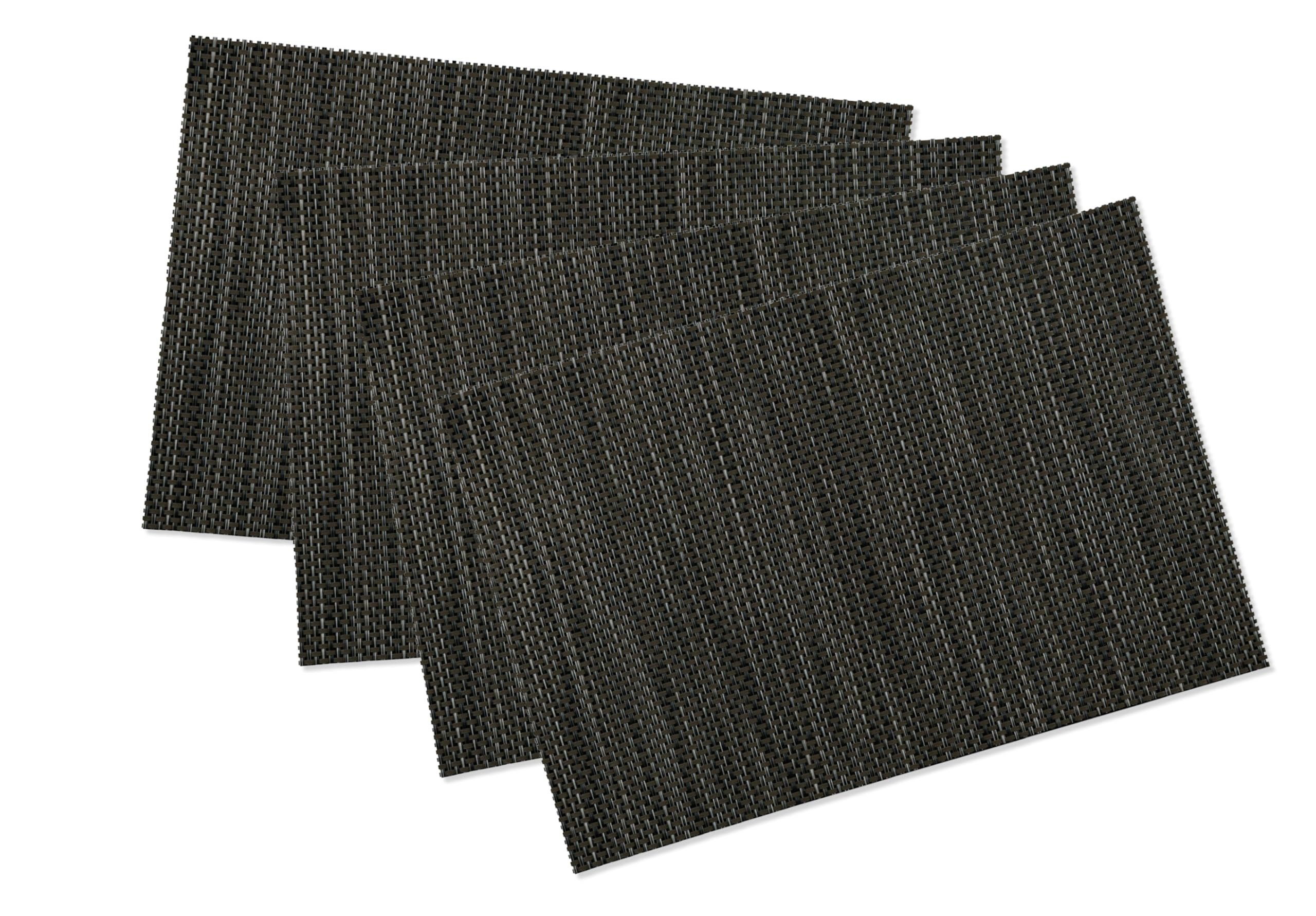 Kesper Platzset 4er Set Platzset dunkelgrau 43 x 29 cm, Rutschfest, pflegeleicht, ideal für den täglichen Gebrauch