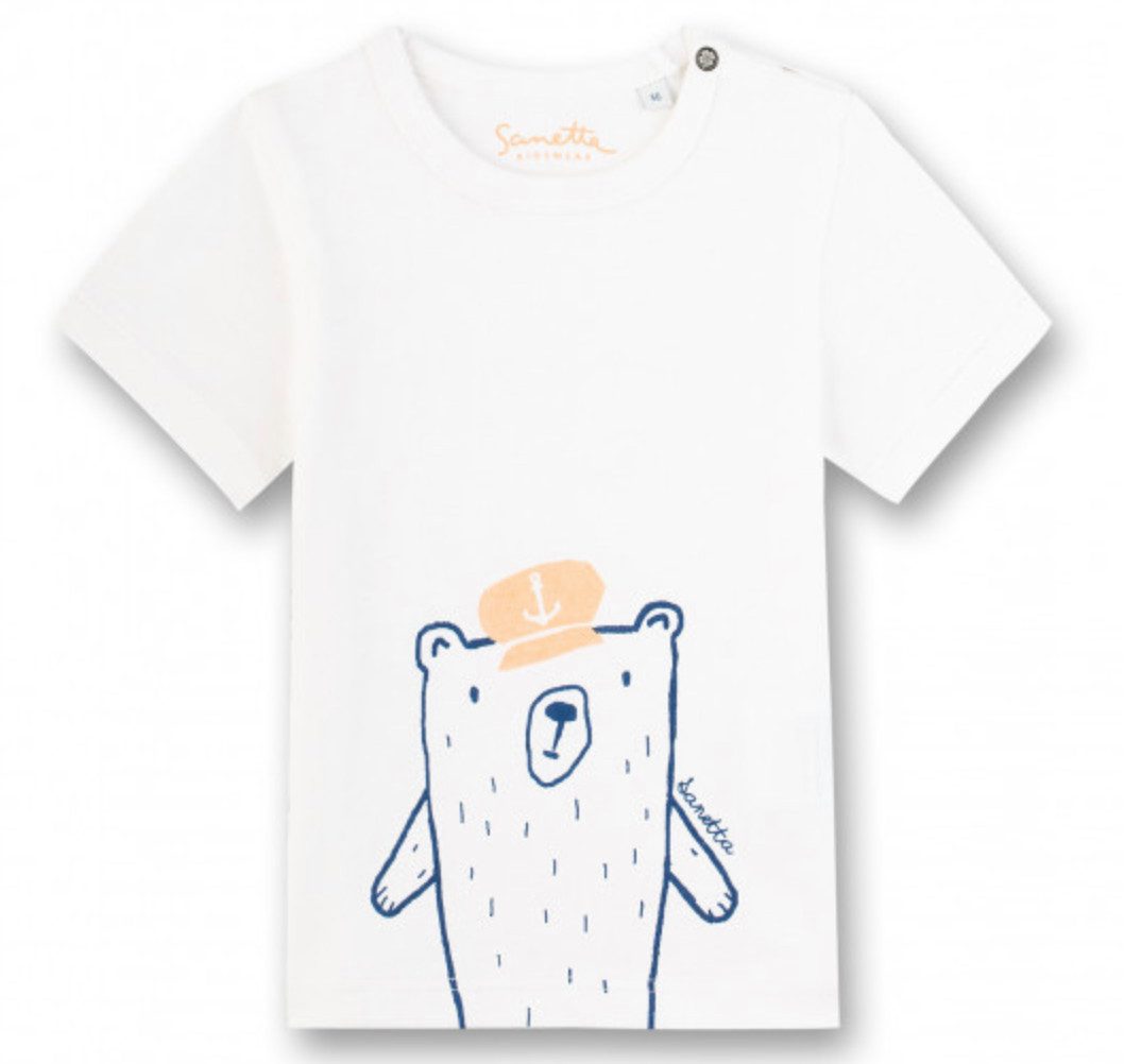 Sanetta T-Shirt Baby T-Shirt aus Baumwolle mit Bärenmotiv